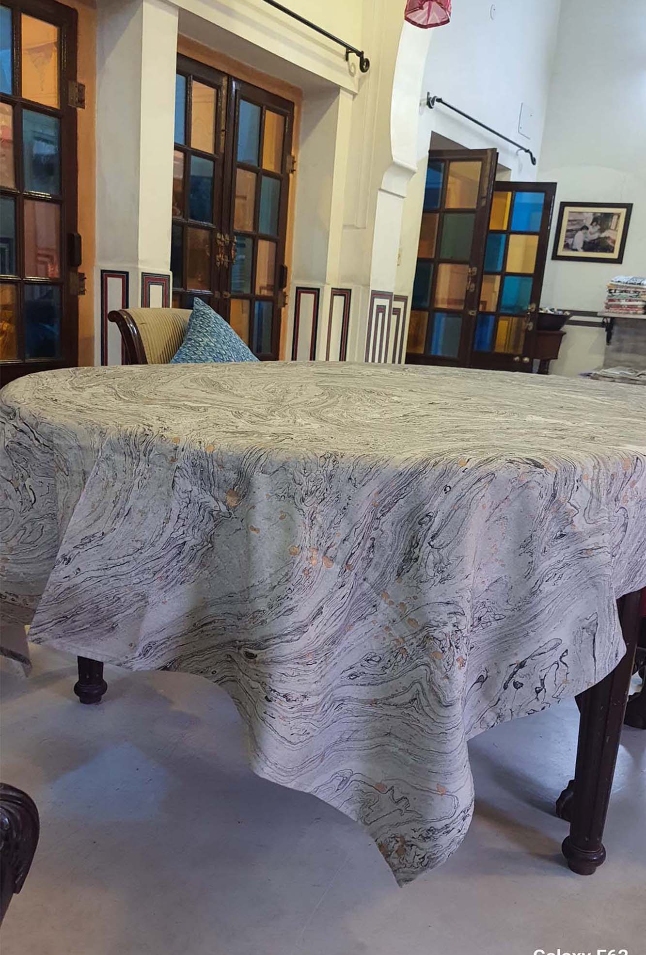 Table Cover Brown Marble