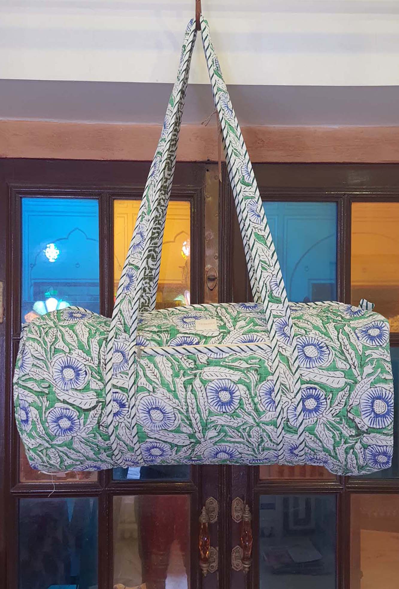 Bag Waffle Green Floral Jaal