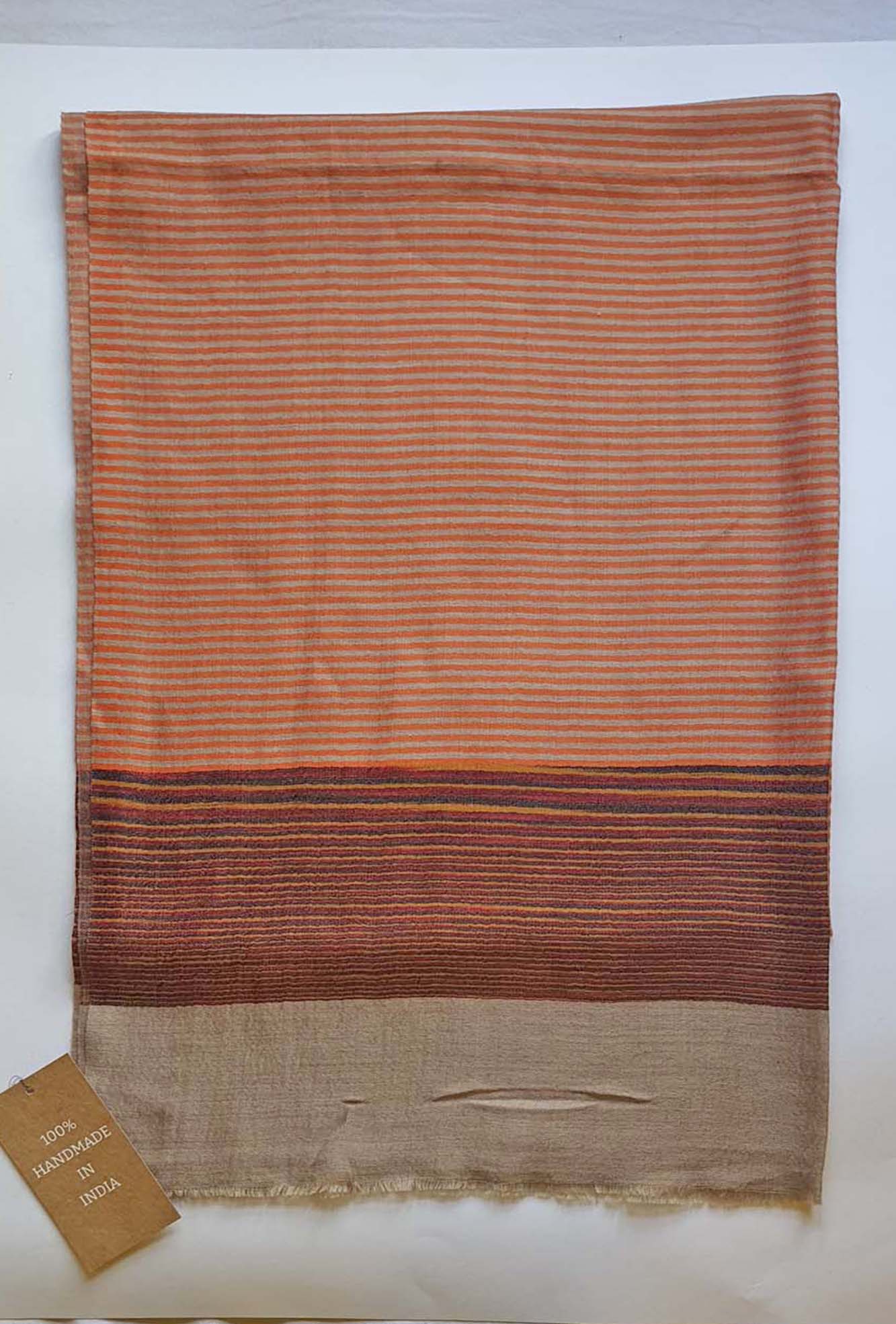 Pashmina Orange Striped