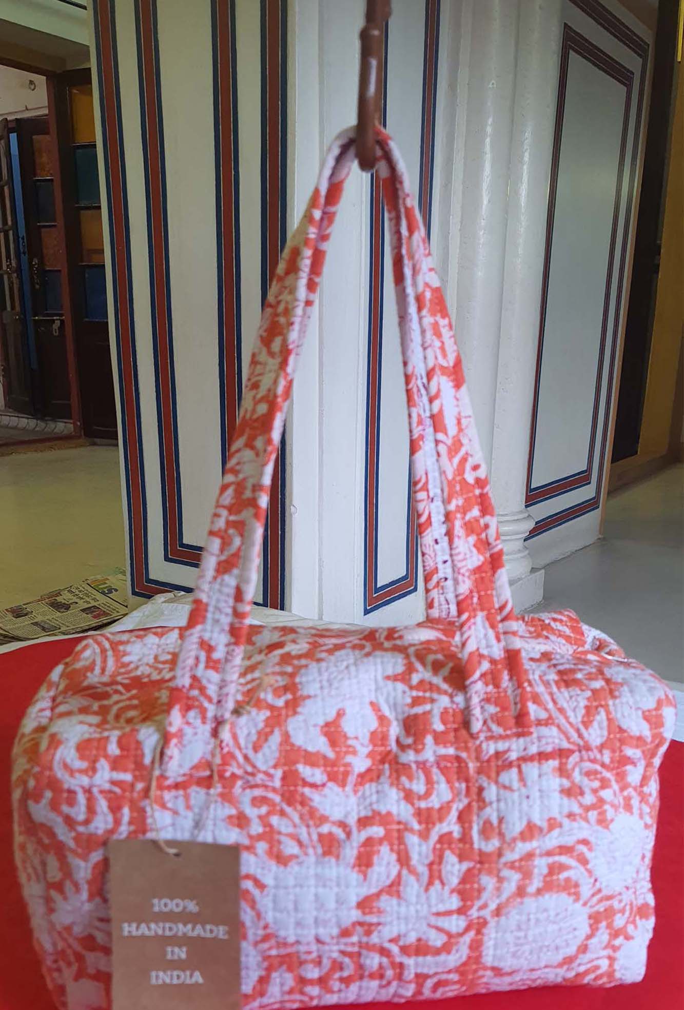 Bag Duffle Orange Floral