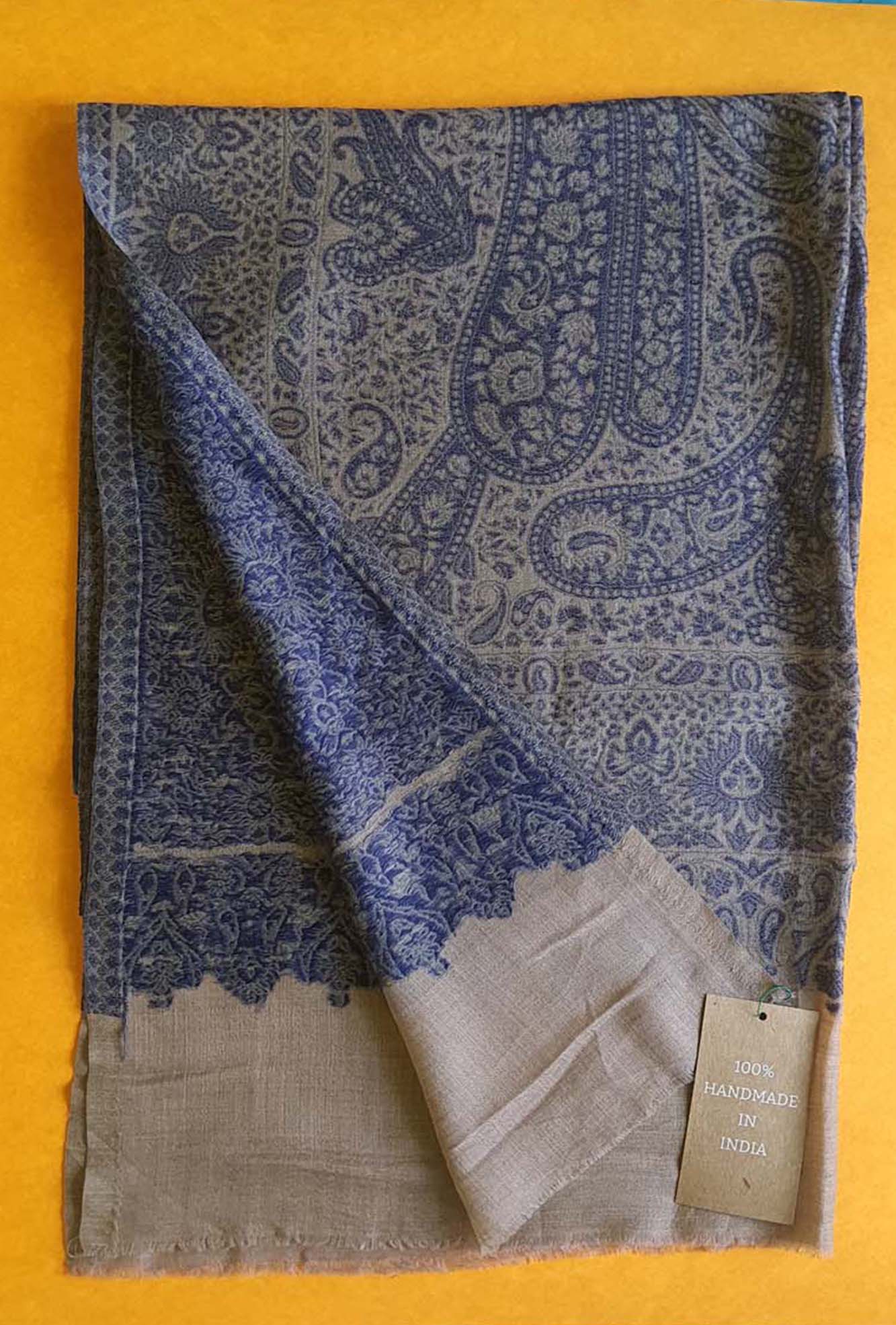 Pashmina Shawl Paisley Grey