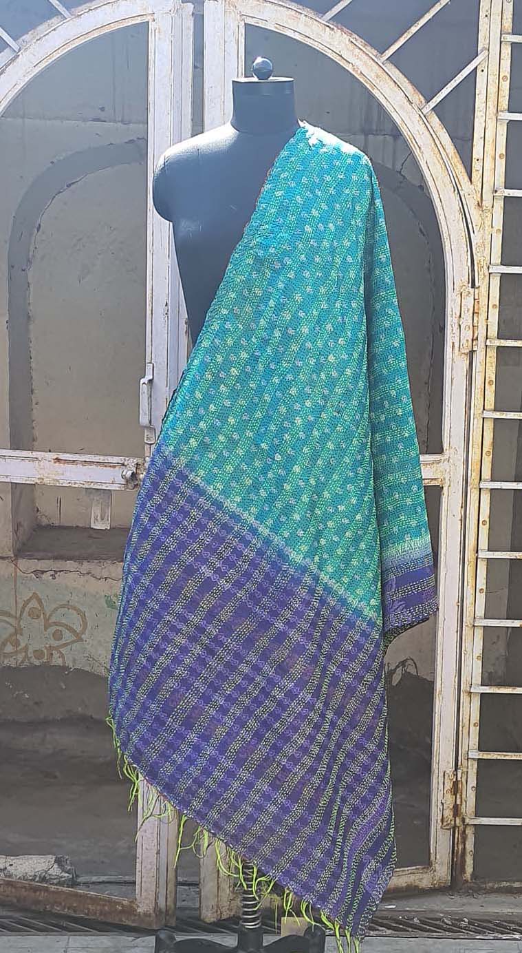 Women Dupatta Katha Silk