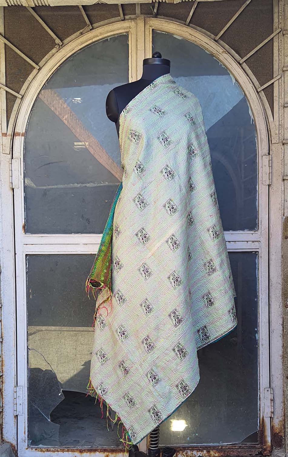 Women Dupatta Katha Silk