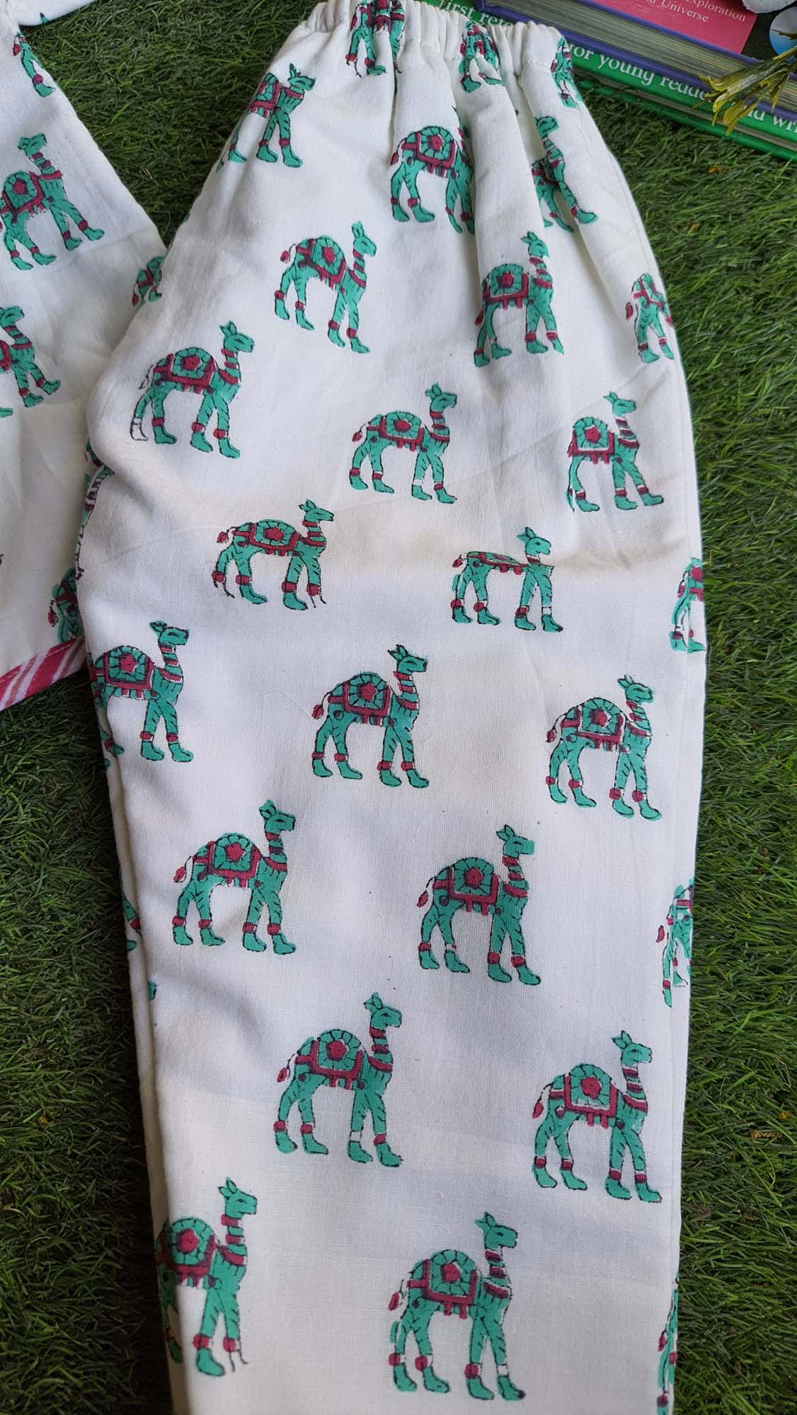 Infants Winter Top With Pajama Infants Green Camel