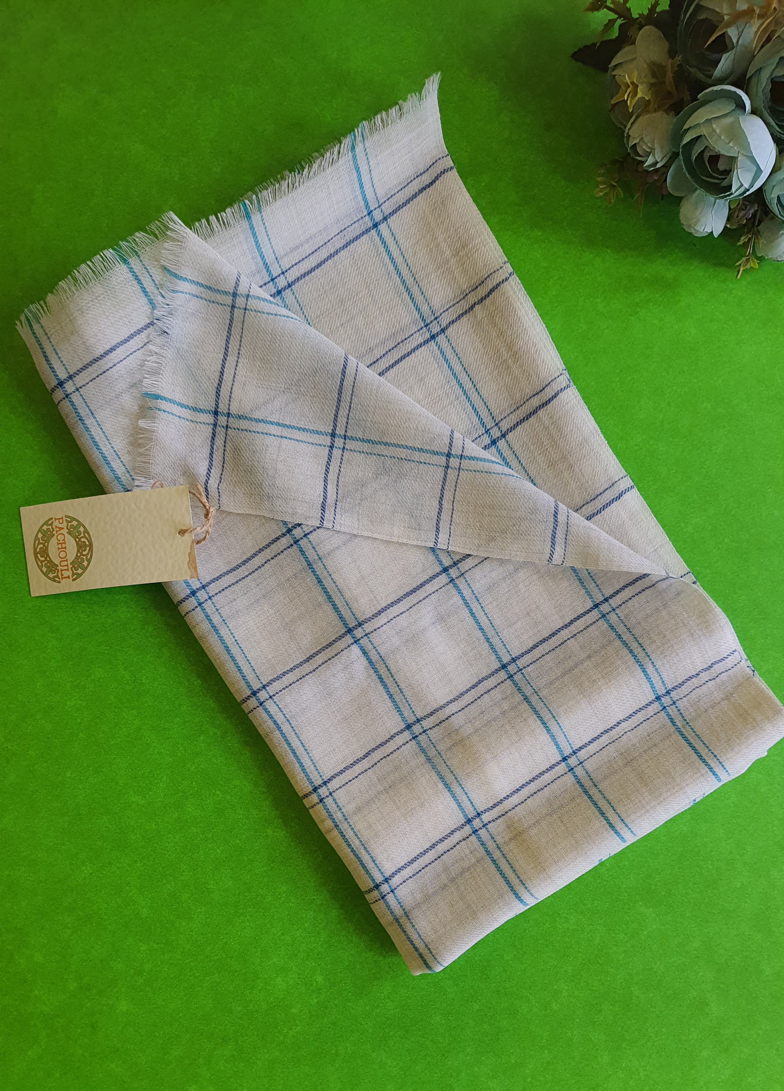 Pashmina Chekered Blue