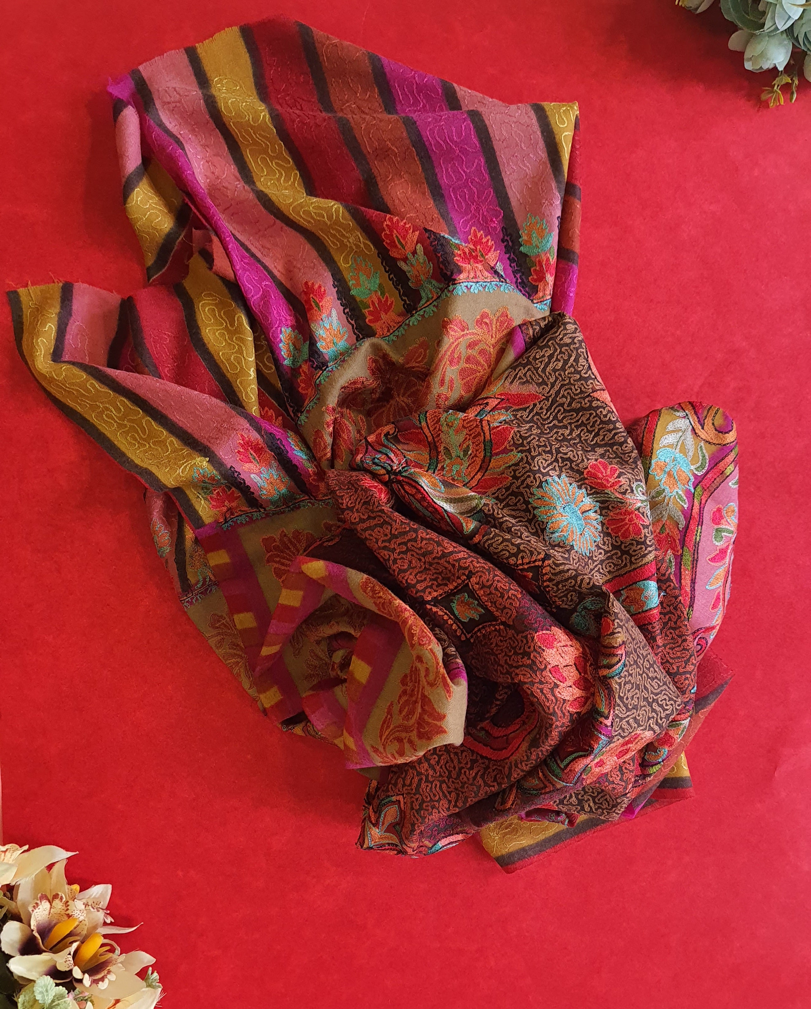 Pashmina Shawl Multi Embroidered