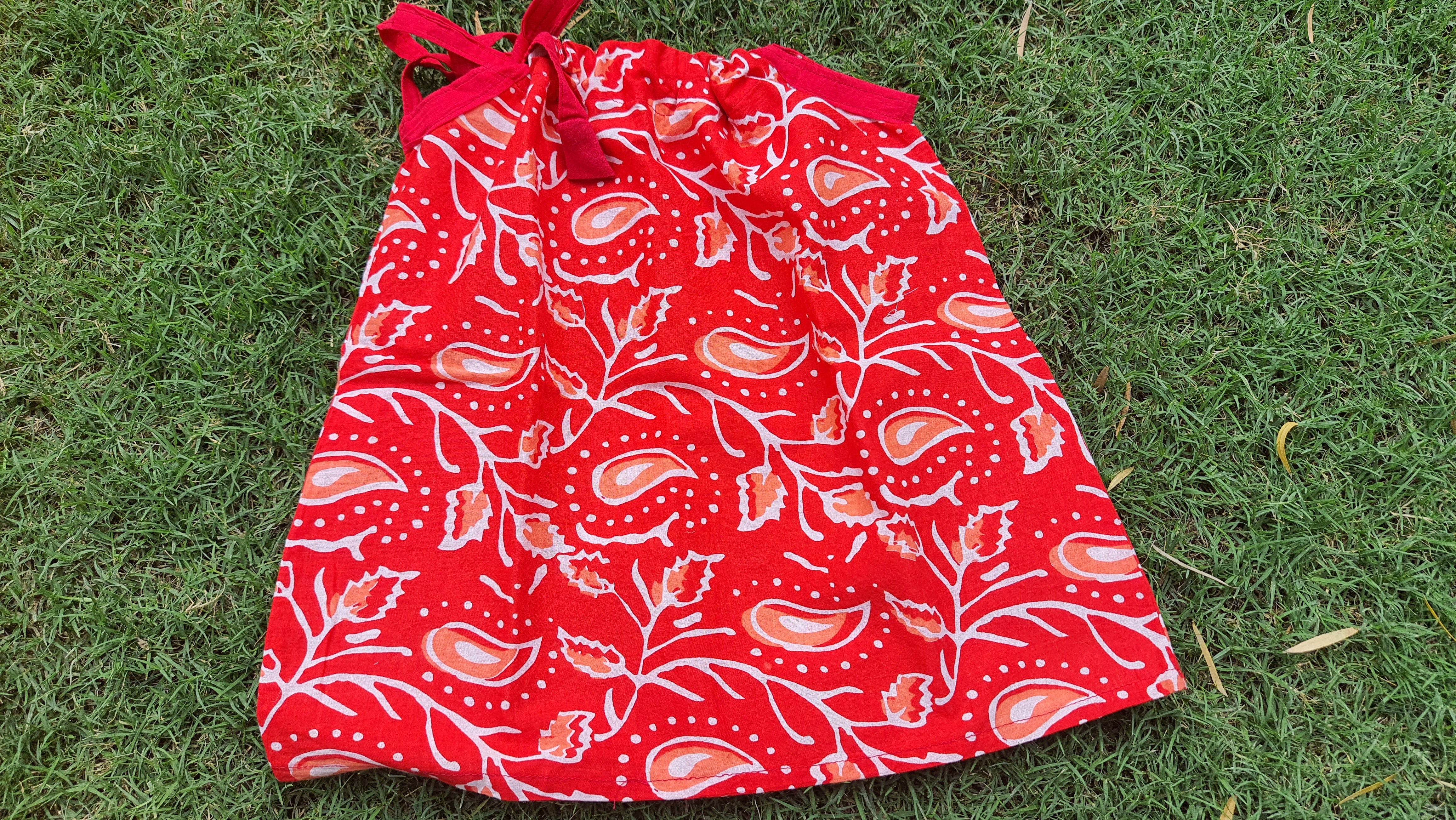 RED PAISLEY INFANT DORI TOP