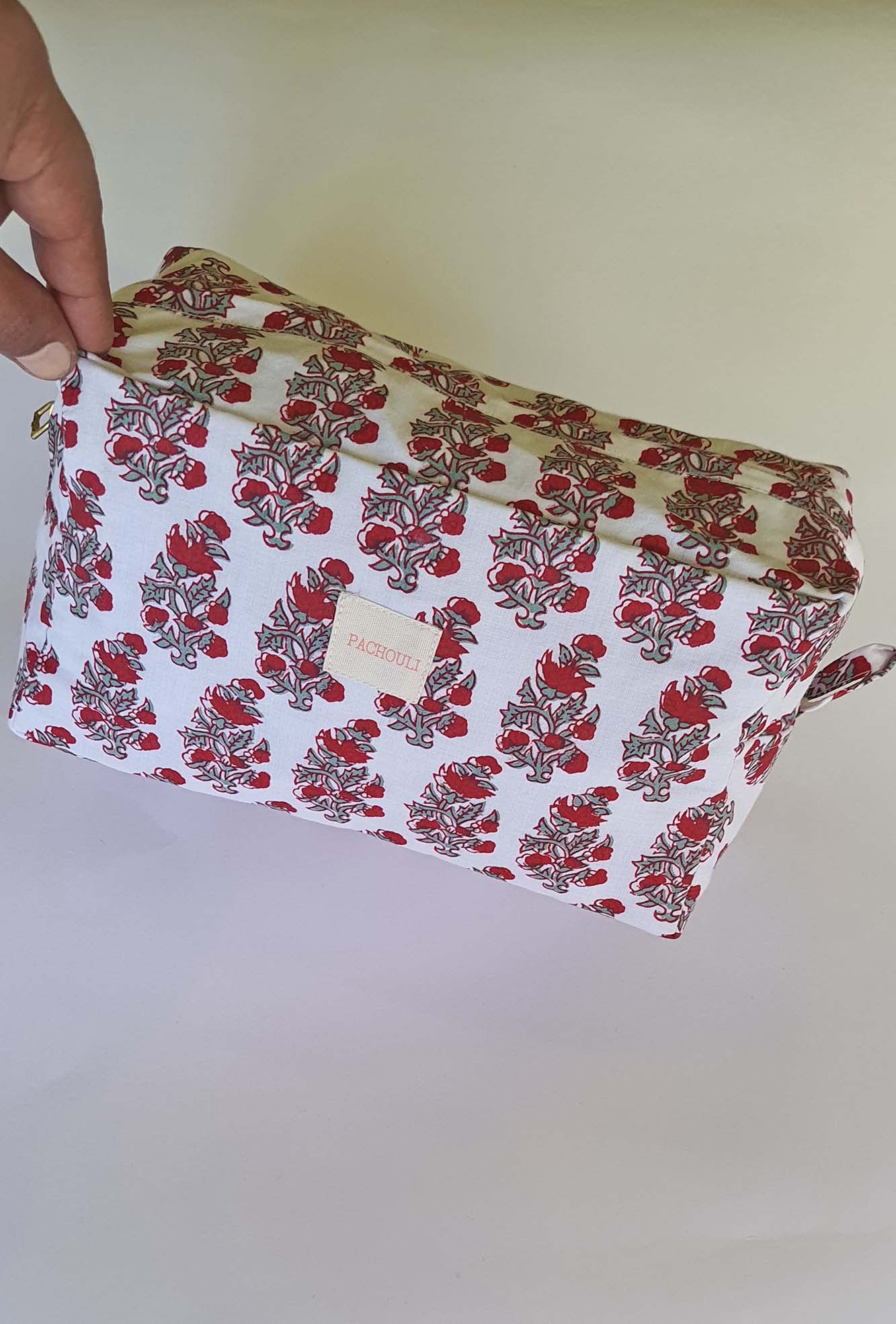 Red Floral Pouch