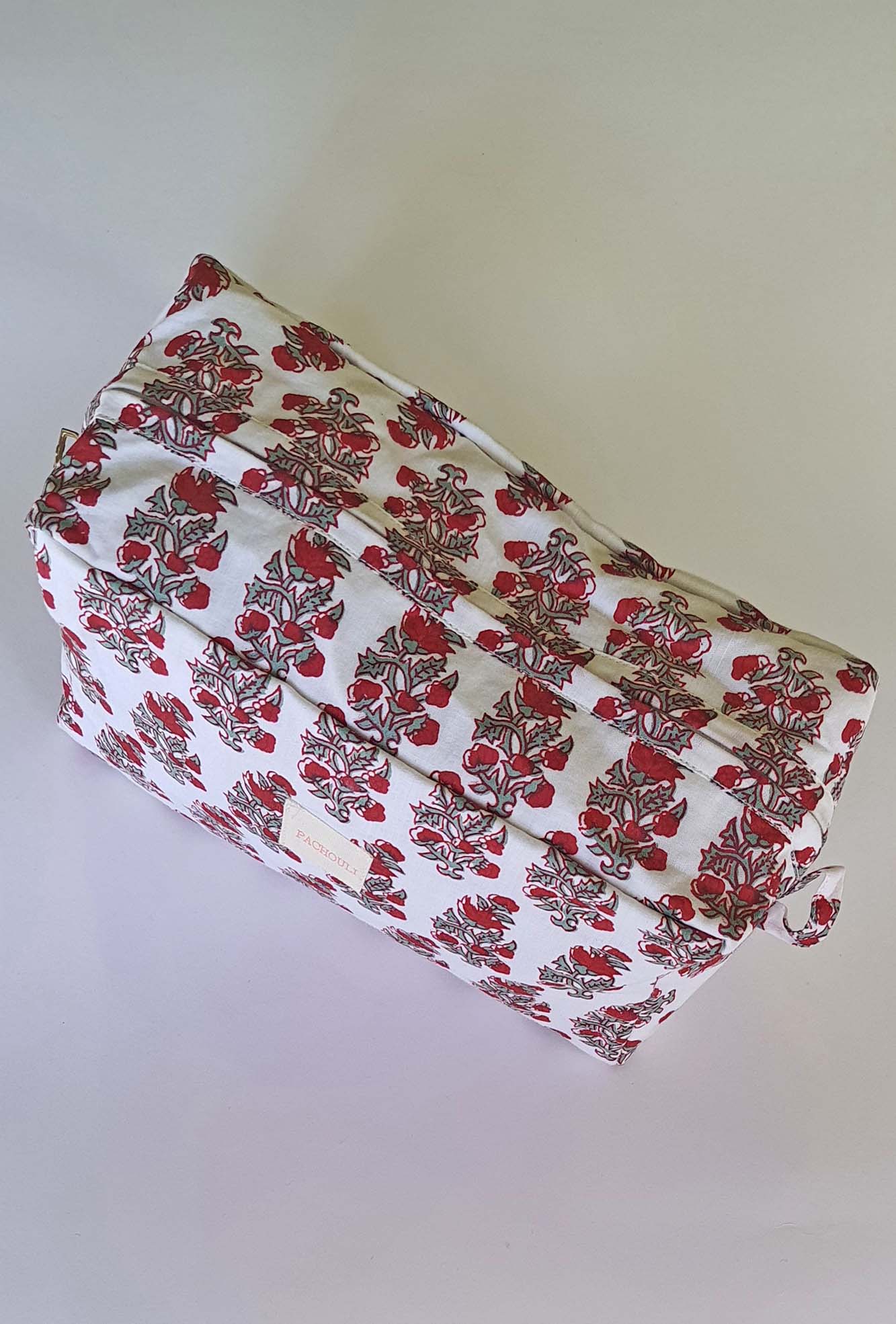 Red Floral Pouch