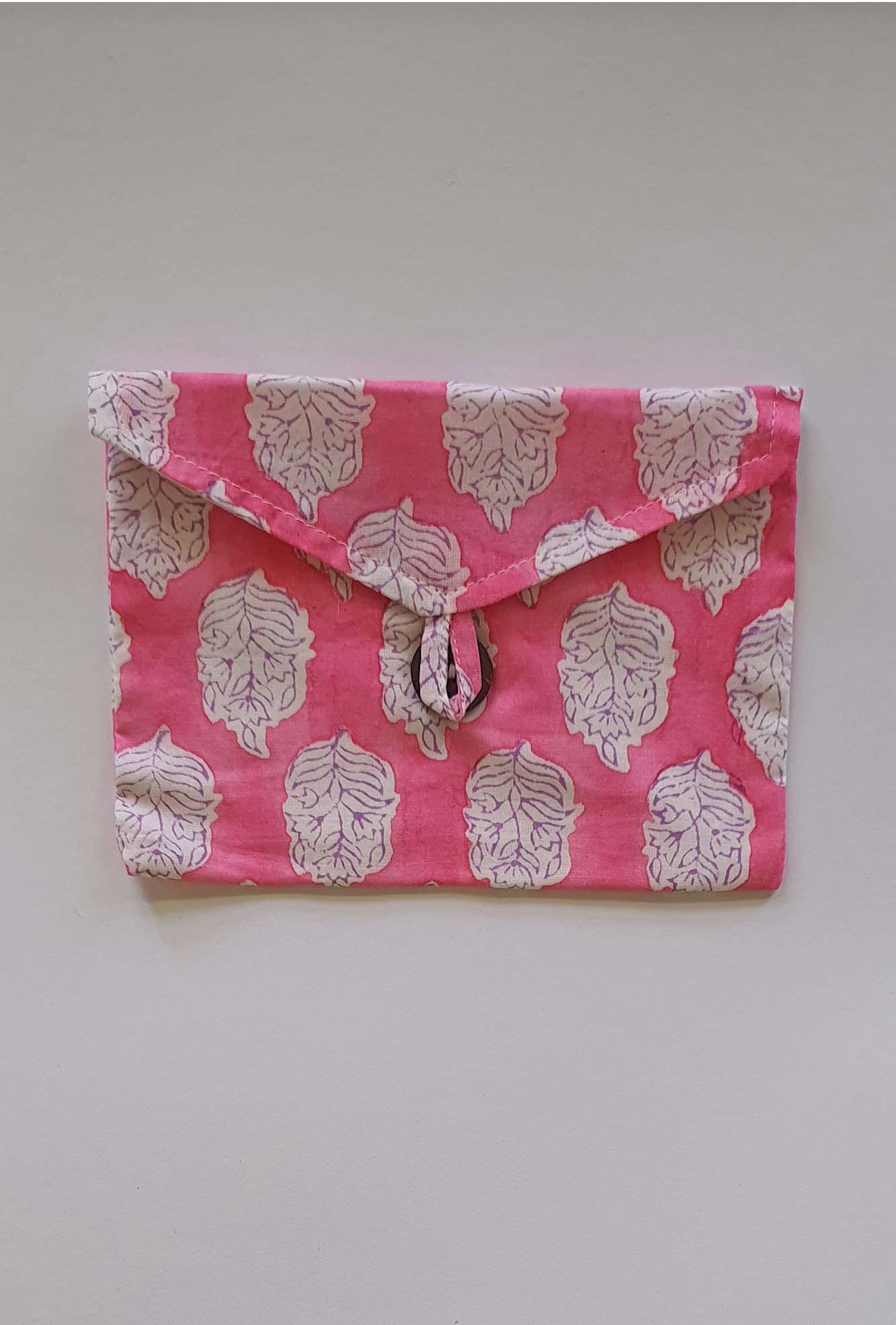 Pink Motifs Envelope Pouch