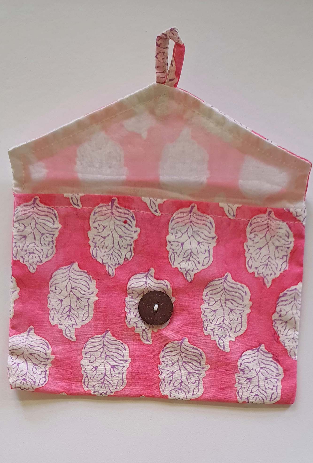 Pink Motifs Envelope Pouch