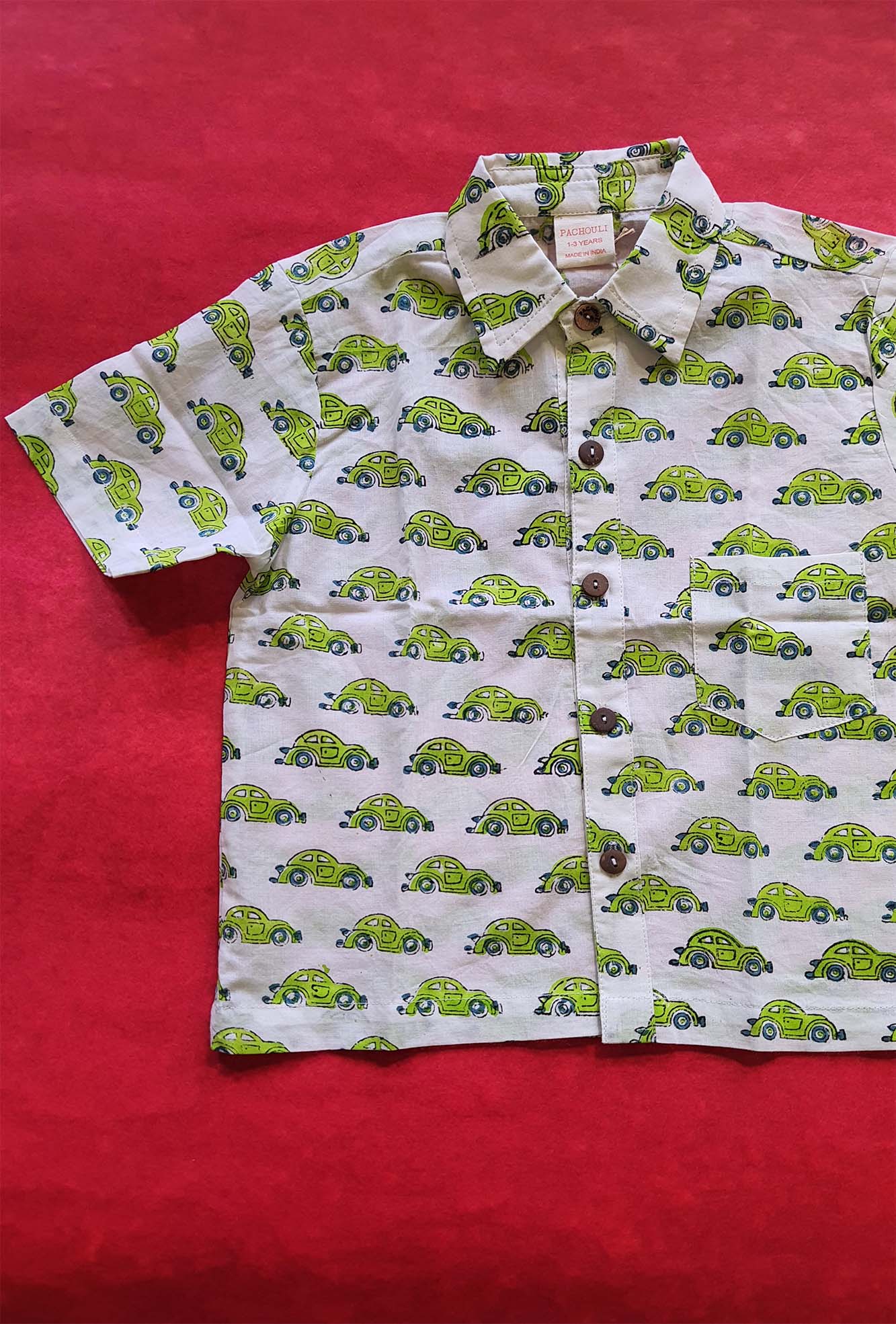 Green Cars Boys Shirt