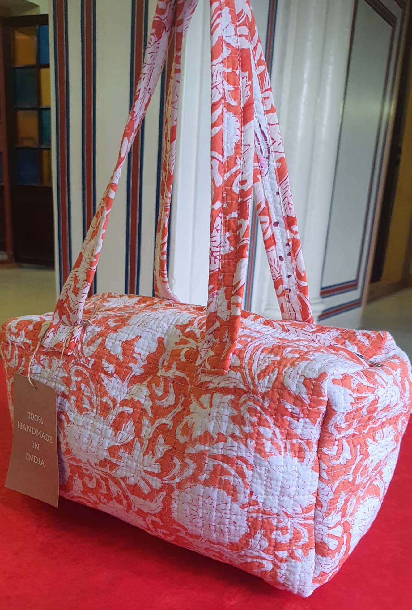 Bag Duffle Orange Floral