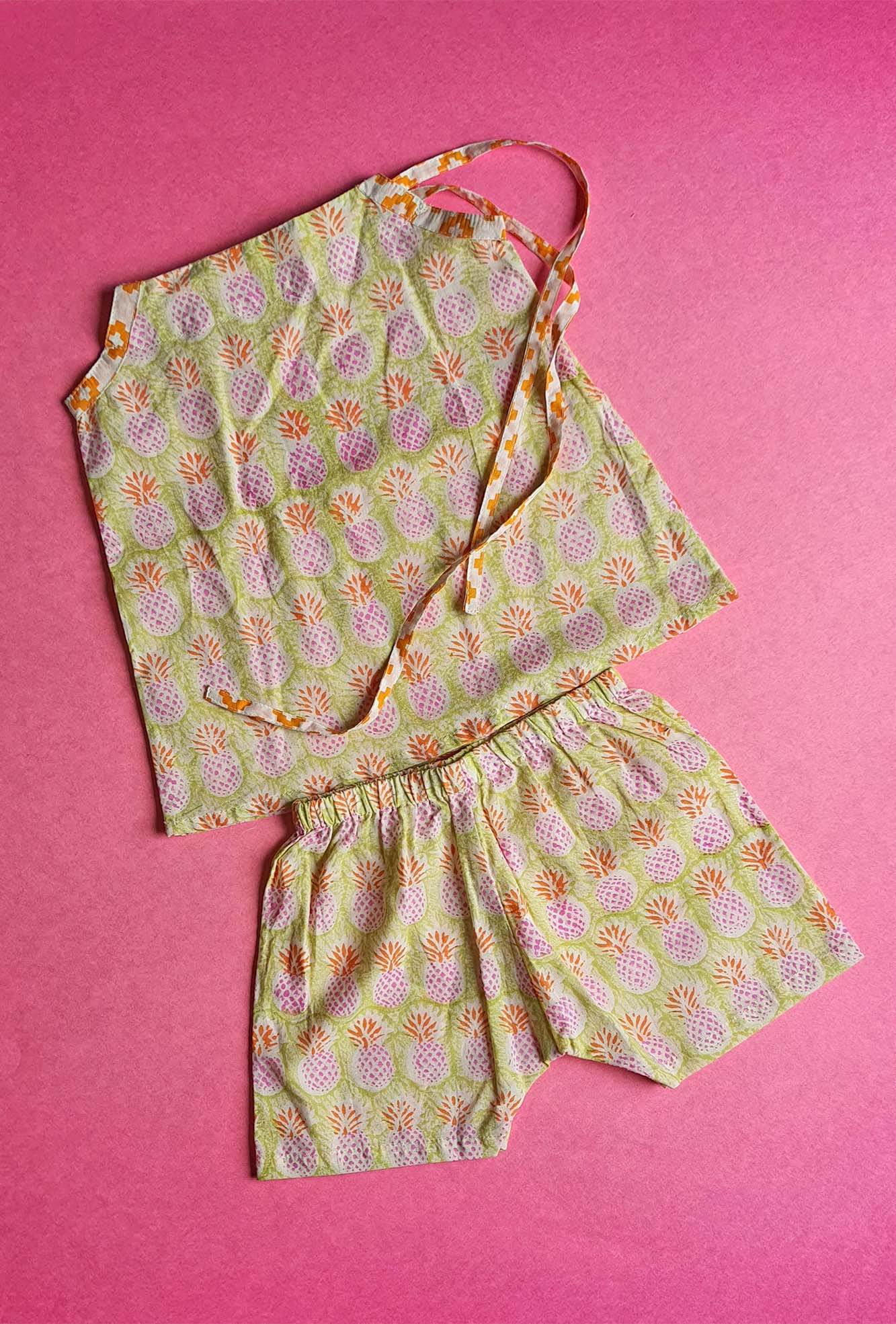 Green Pine Dori Top With Shorts