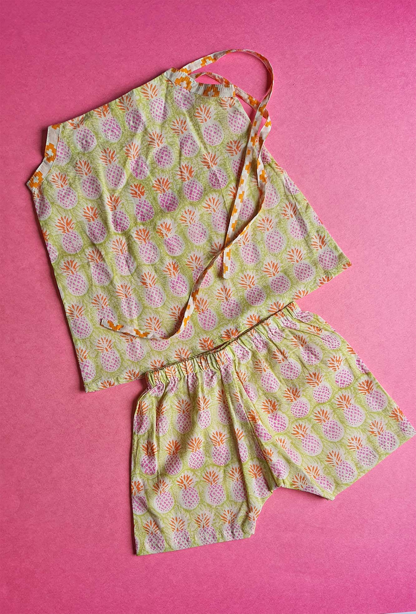 Green Pine Dori Top With Shorts