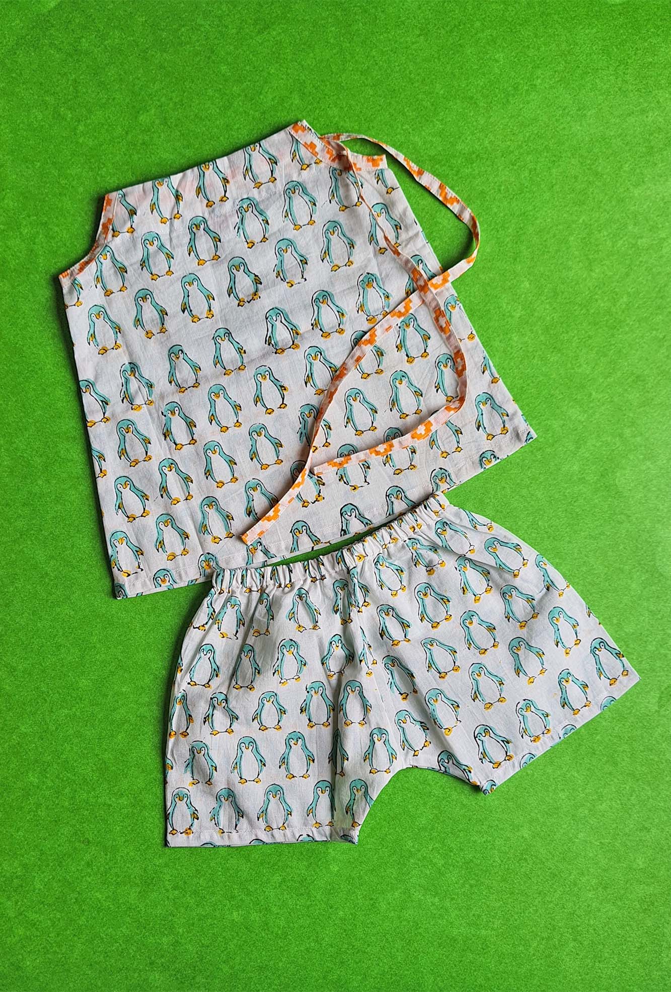 Green Penguin Dori Top With Shorts