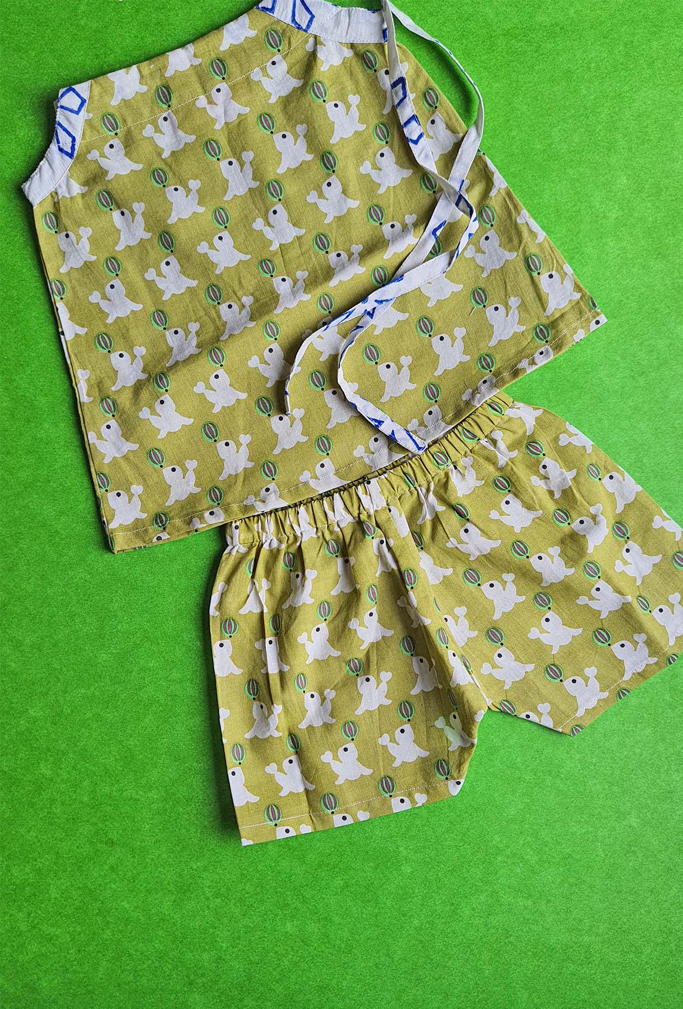 Green Dolphin Top Dori With Shorts