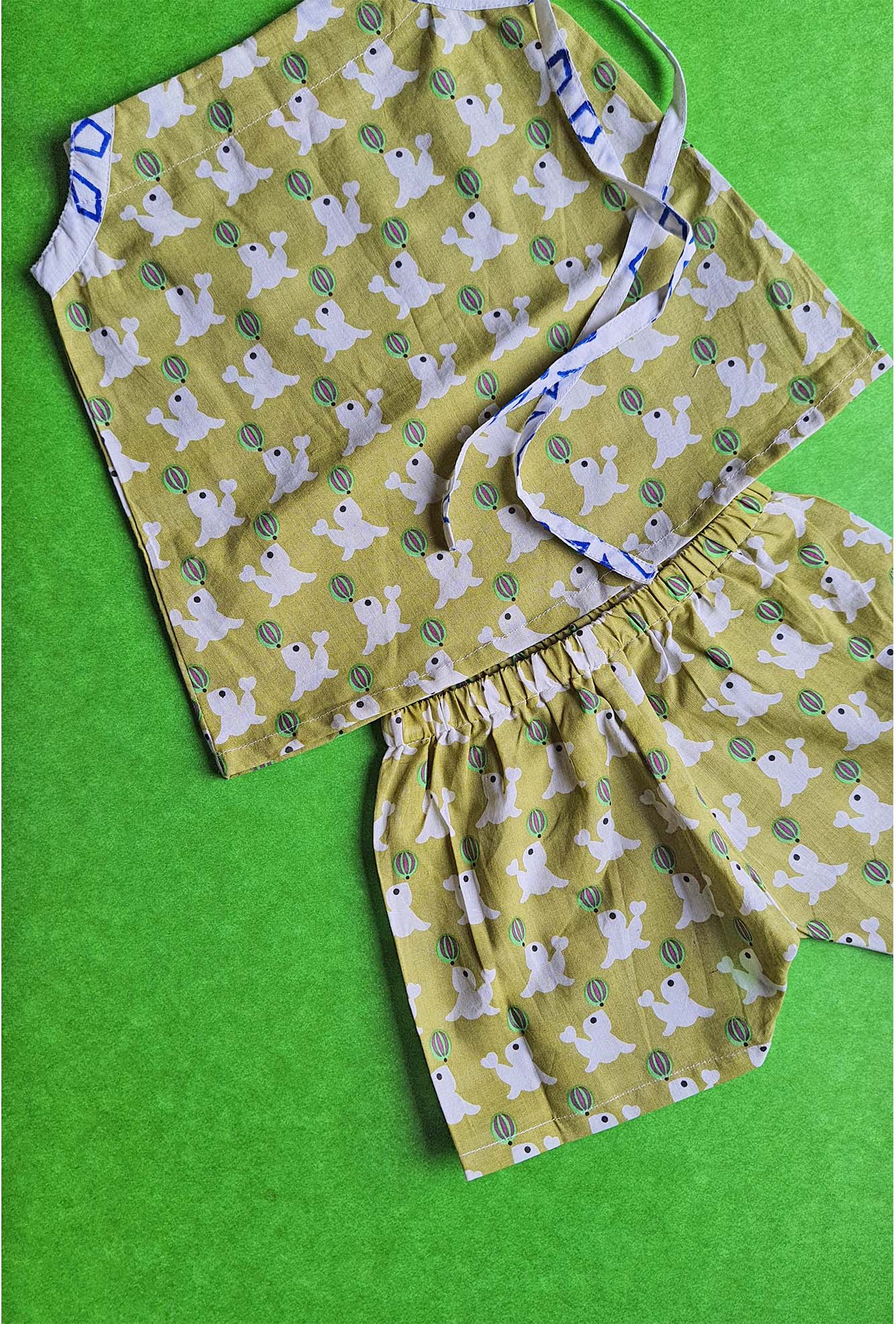 Green Dolphin Top Dori With Shorts