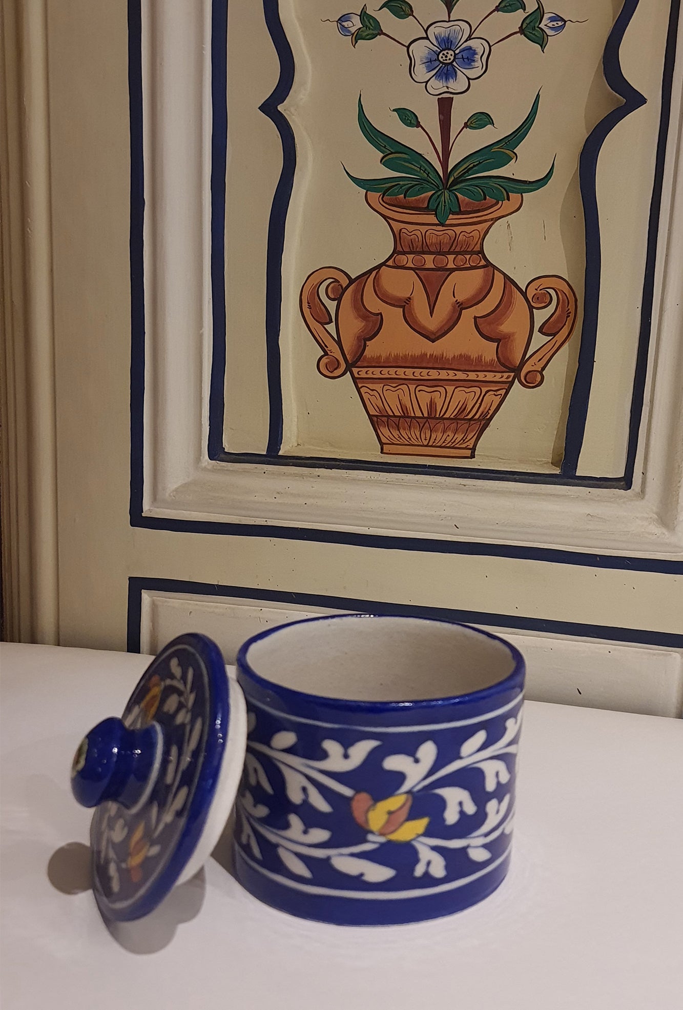 Ceramic Jar Blue Indigo