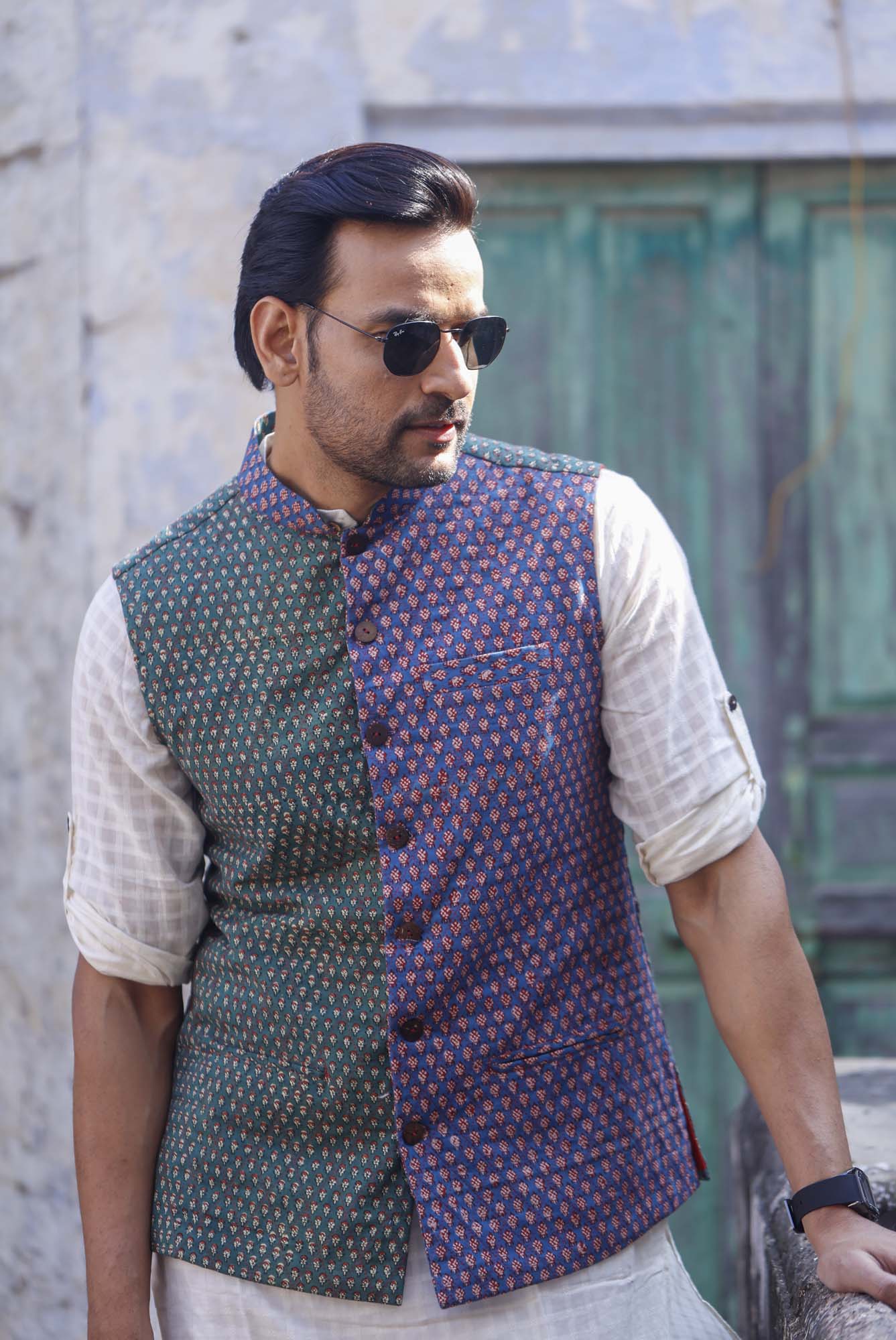 Tinny Flower Nehru Jacket