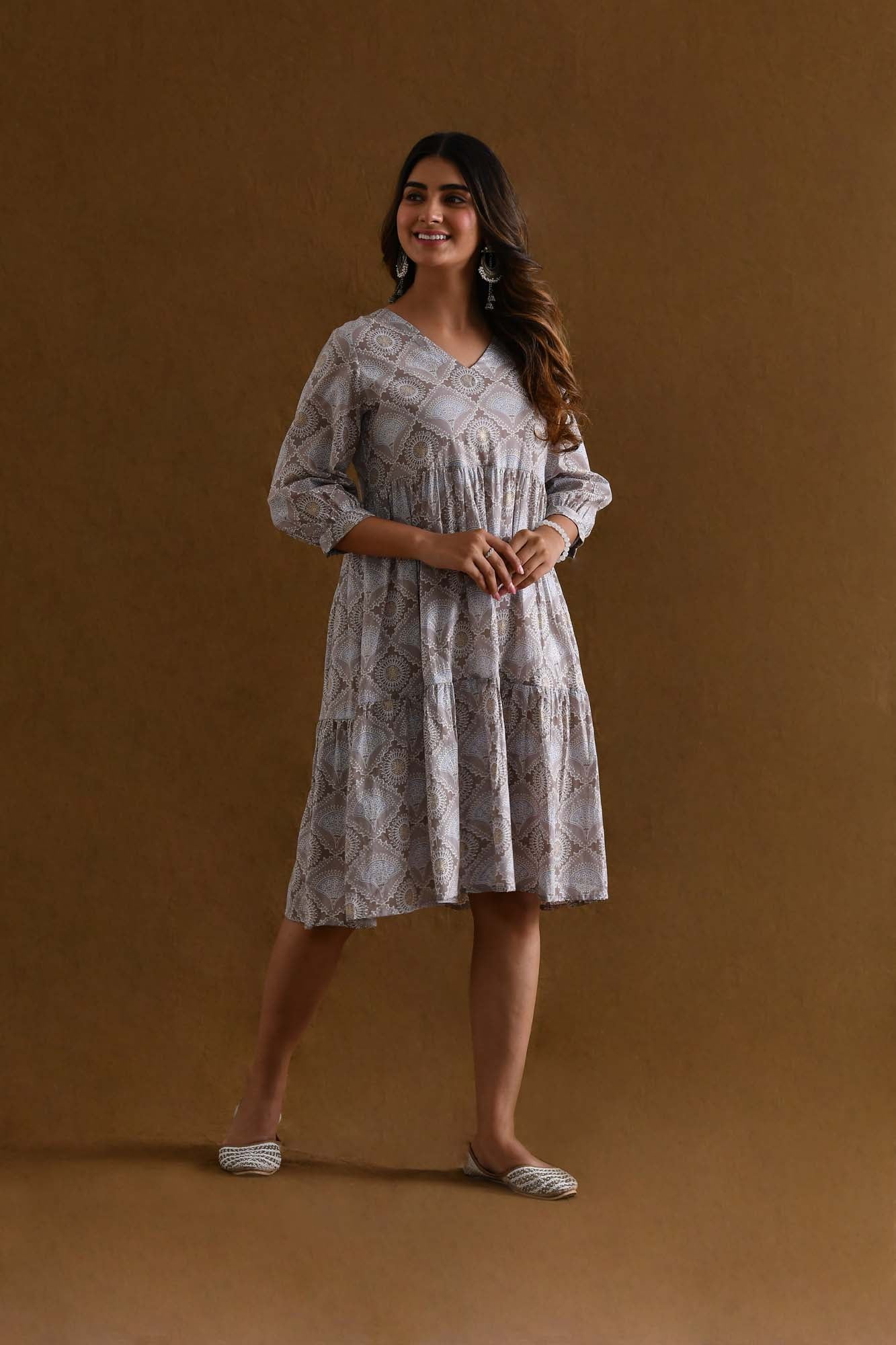 Dress Women Tier Naturewood