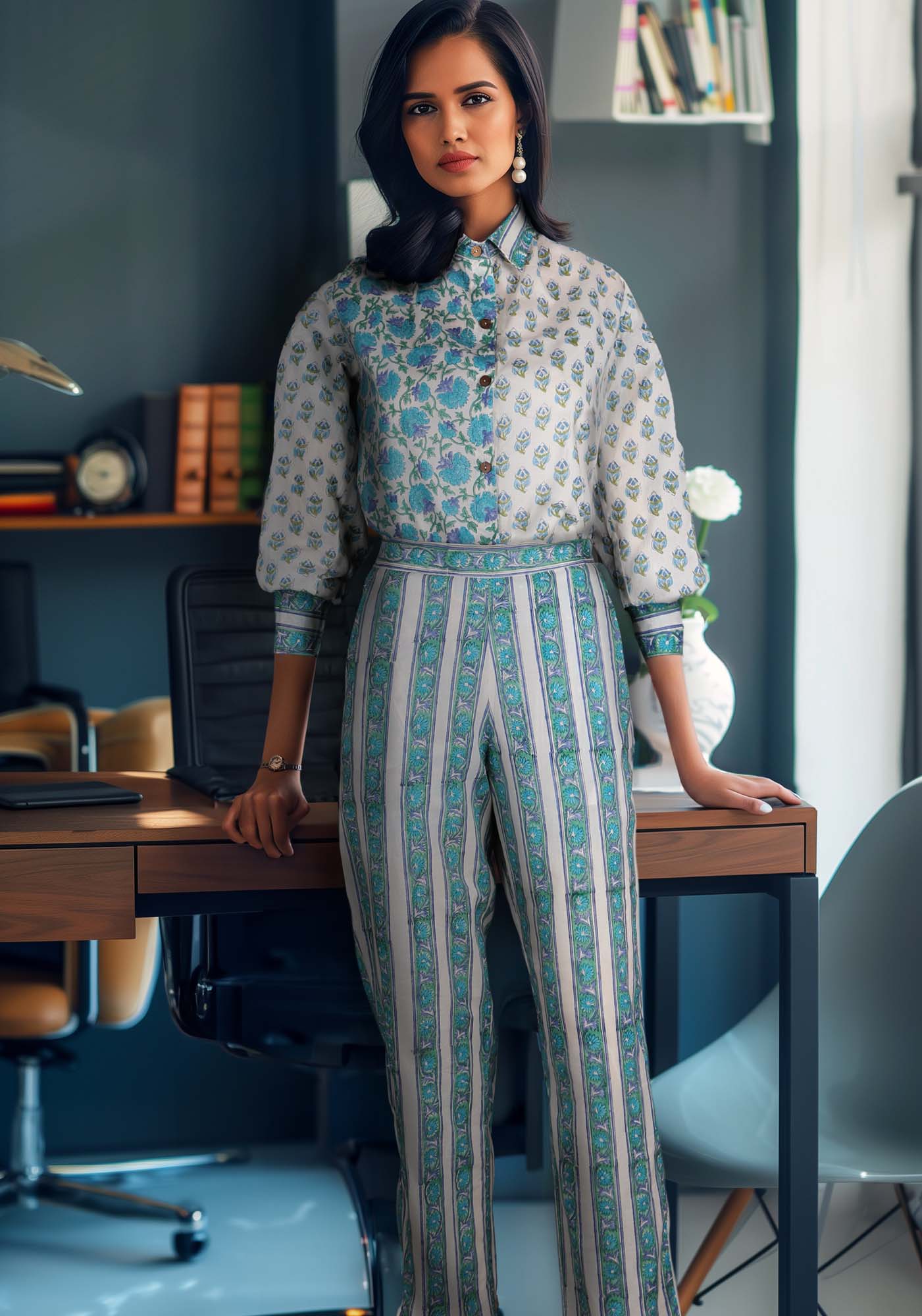 The "Boardroom Blooms" Co-ord Set