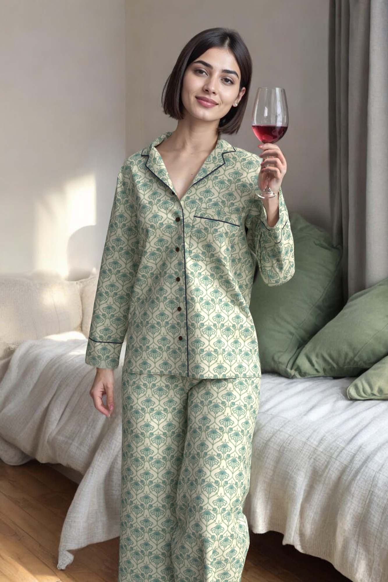 "Floral Fête" pajama set