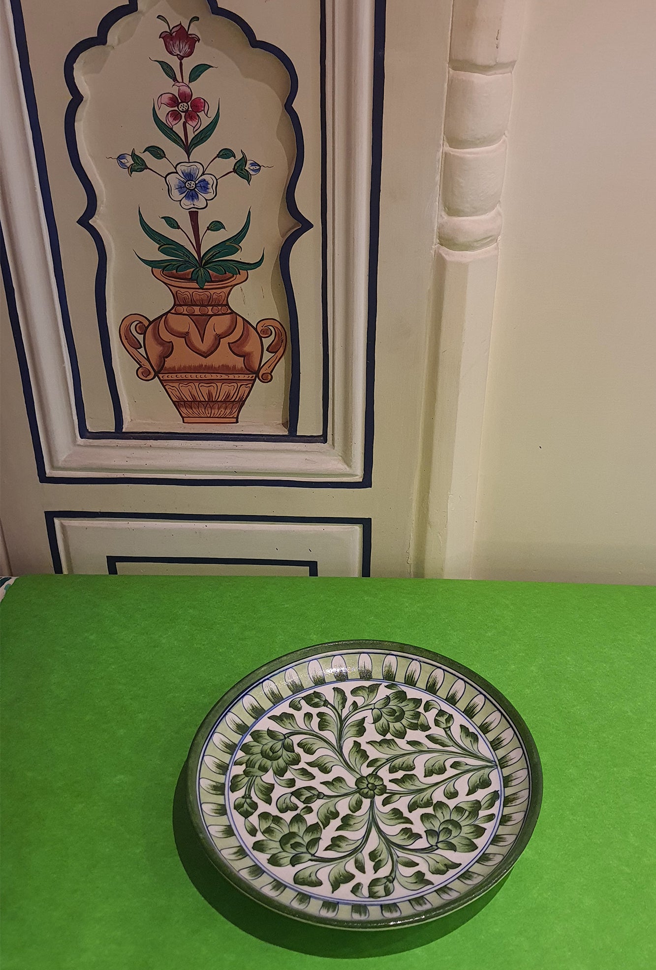 Plate Green Ceramic