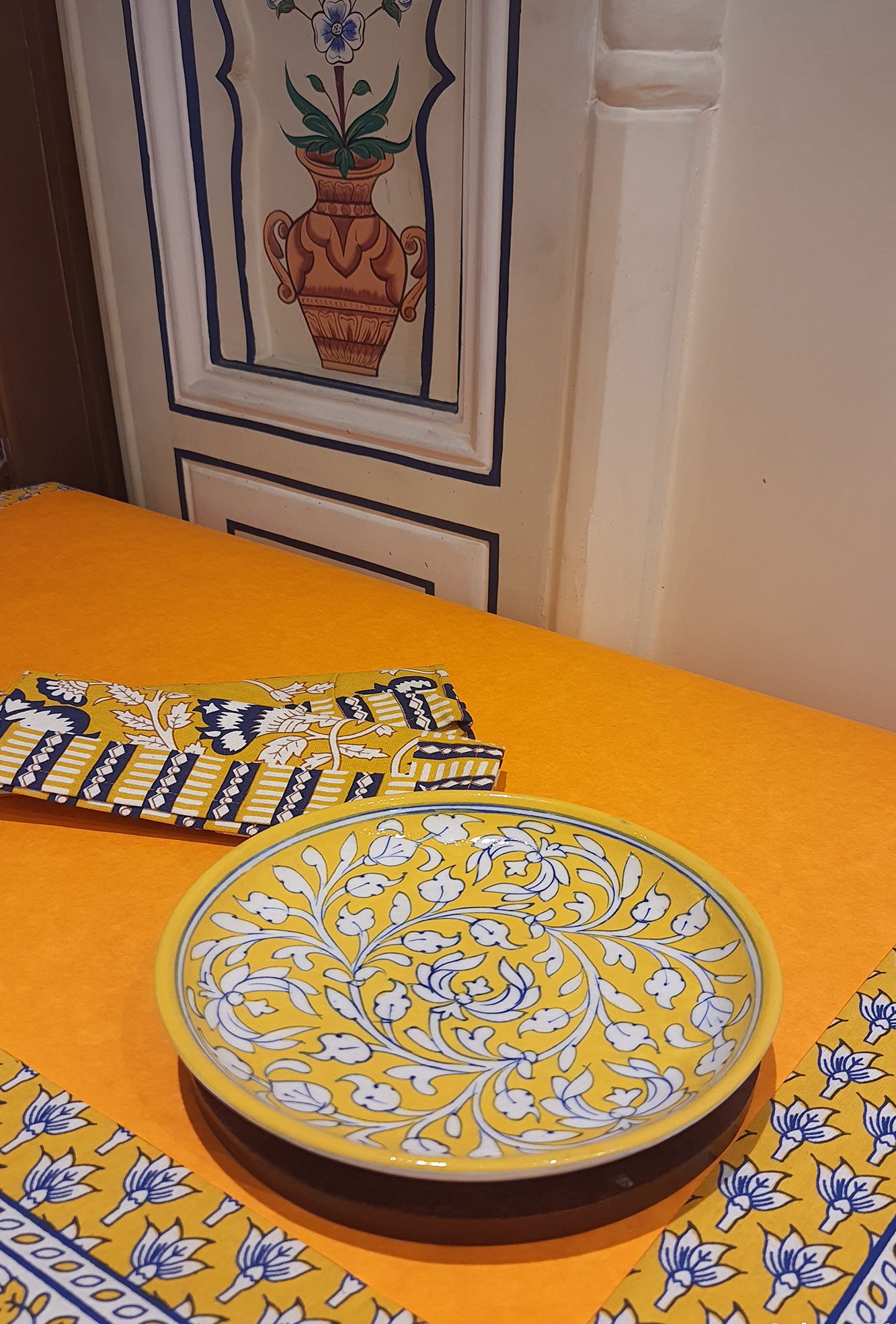 Plate Yellow Ceramic