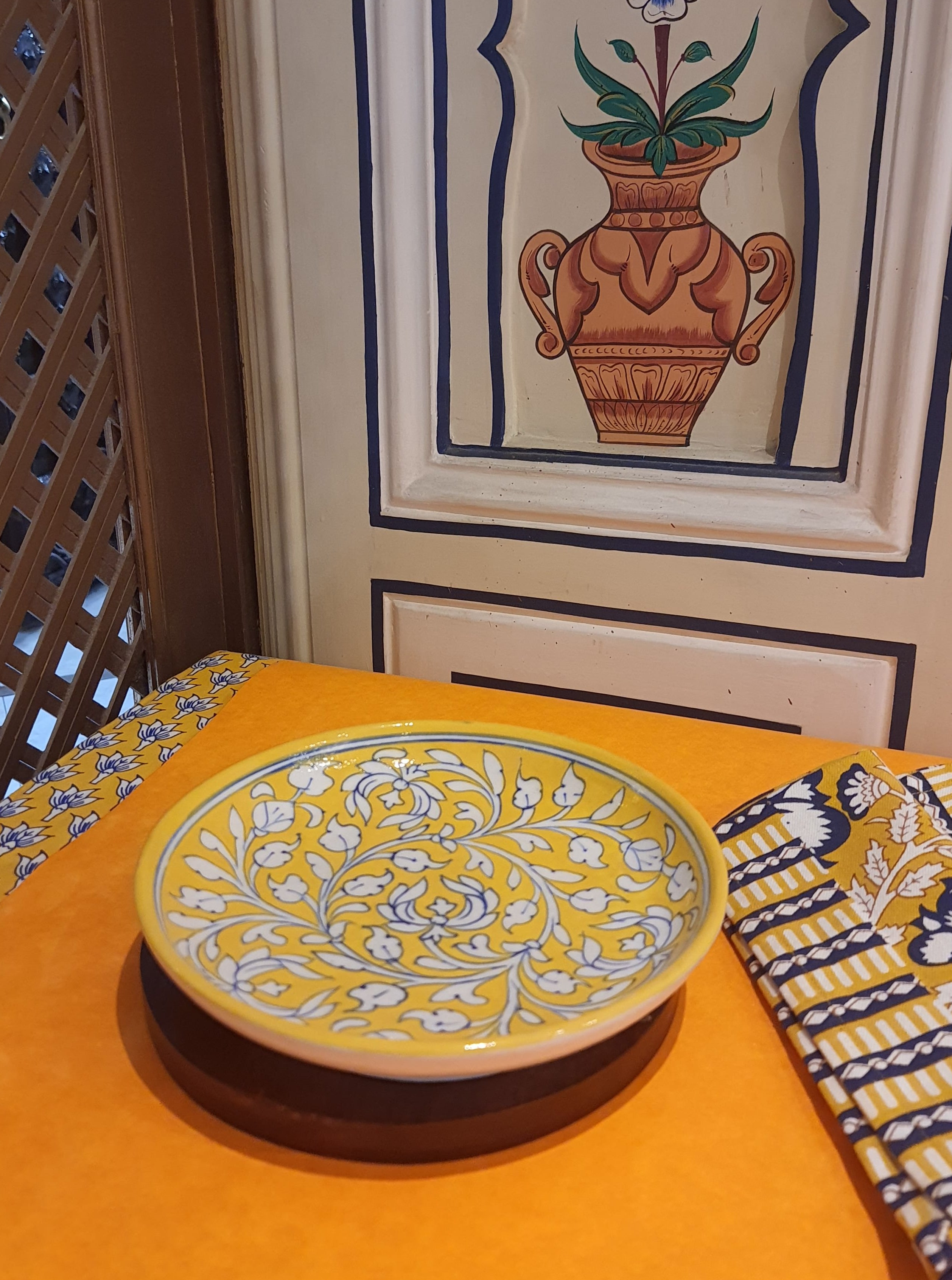 Plate Yellow Ceramic