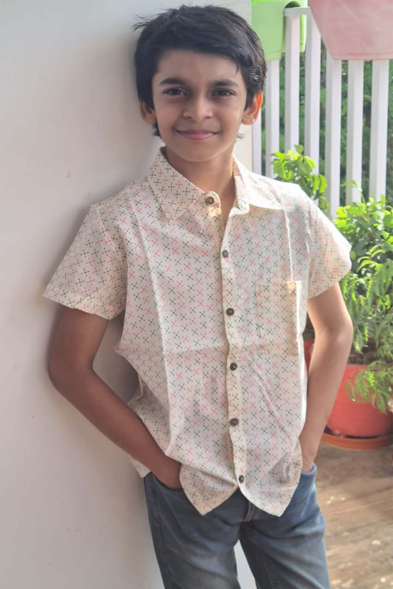 Boy Floral Dot Shirt