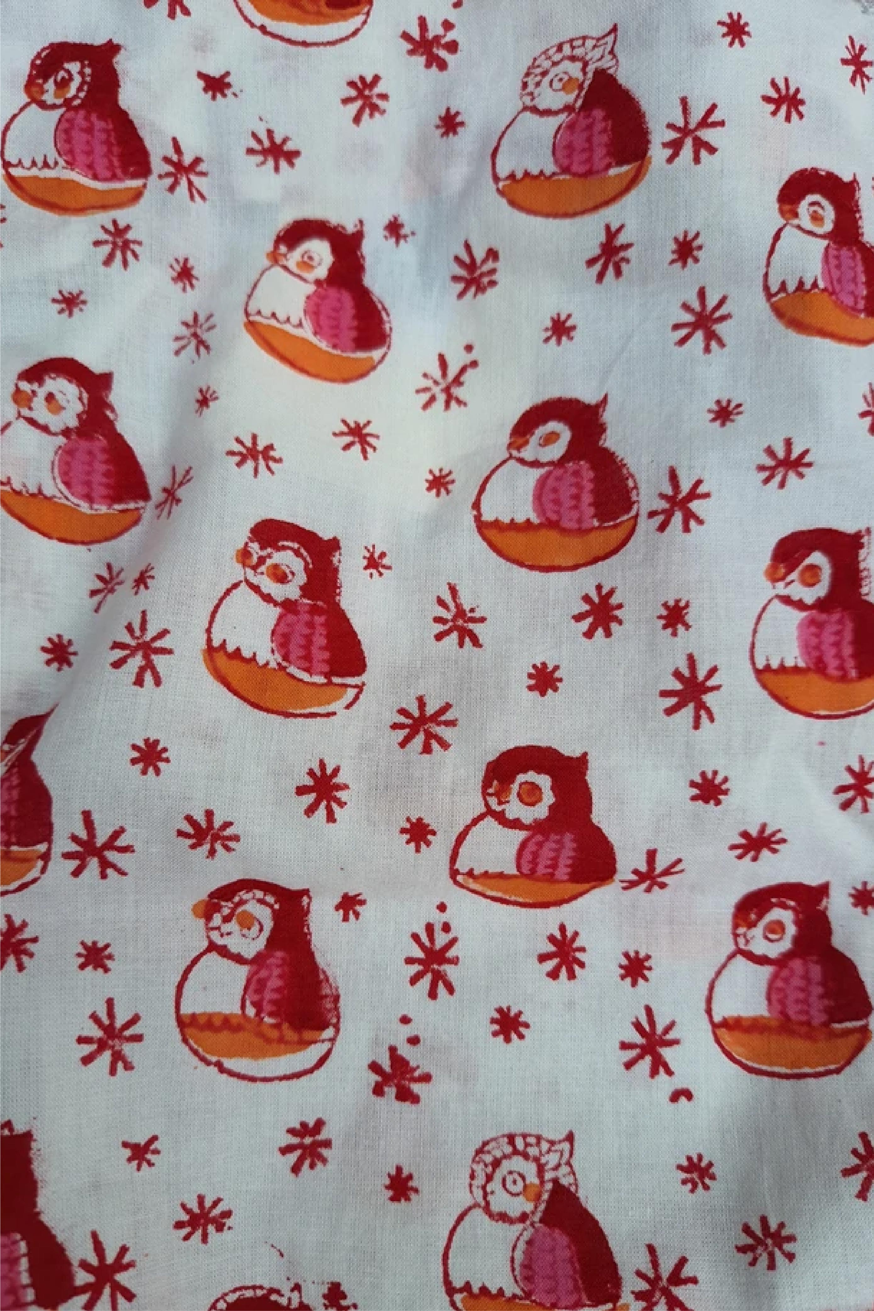 Red Owl Infant Rompers