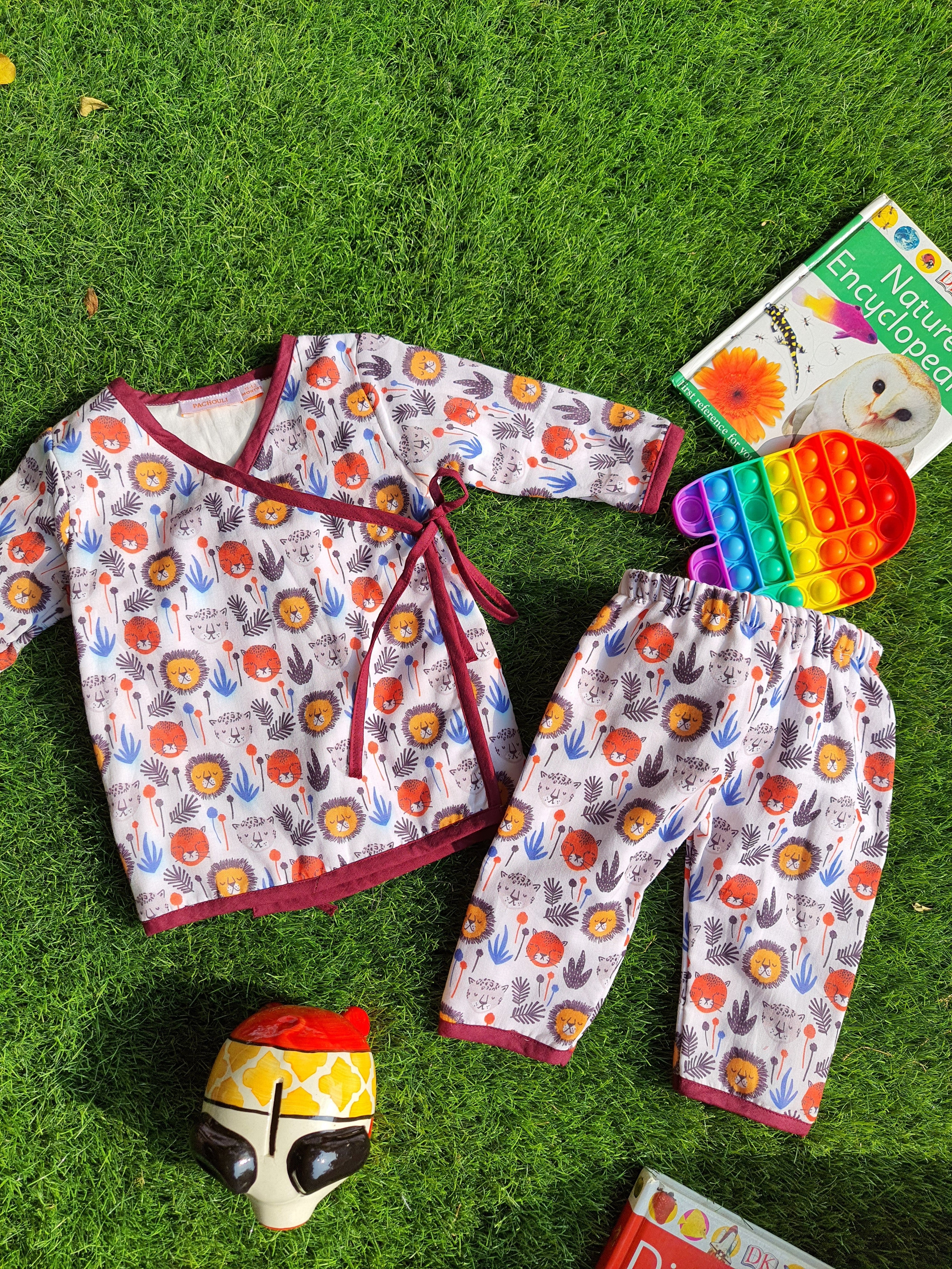 Top Winter With Pajama Infants Lion Safari