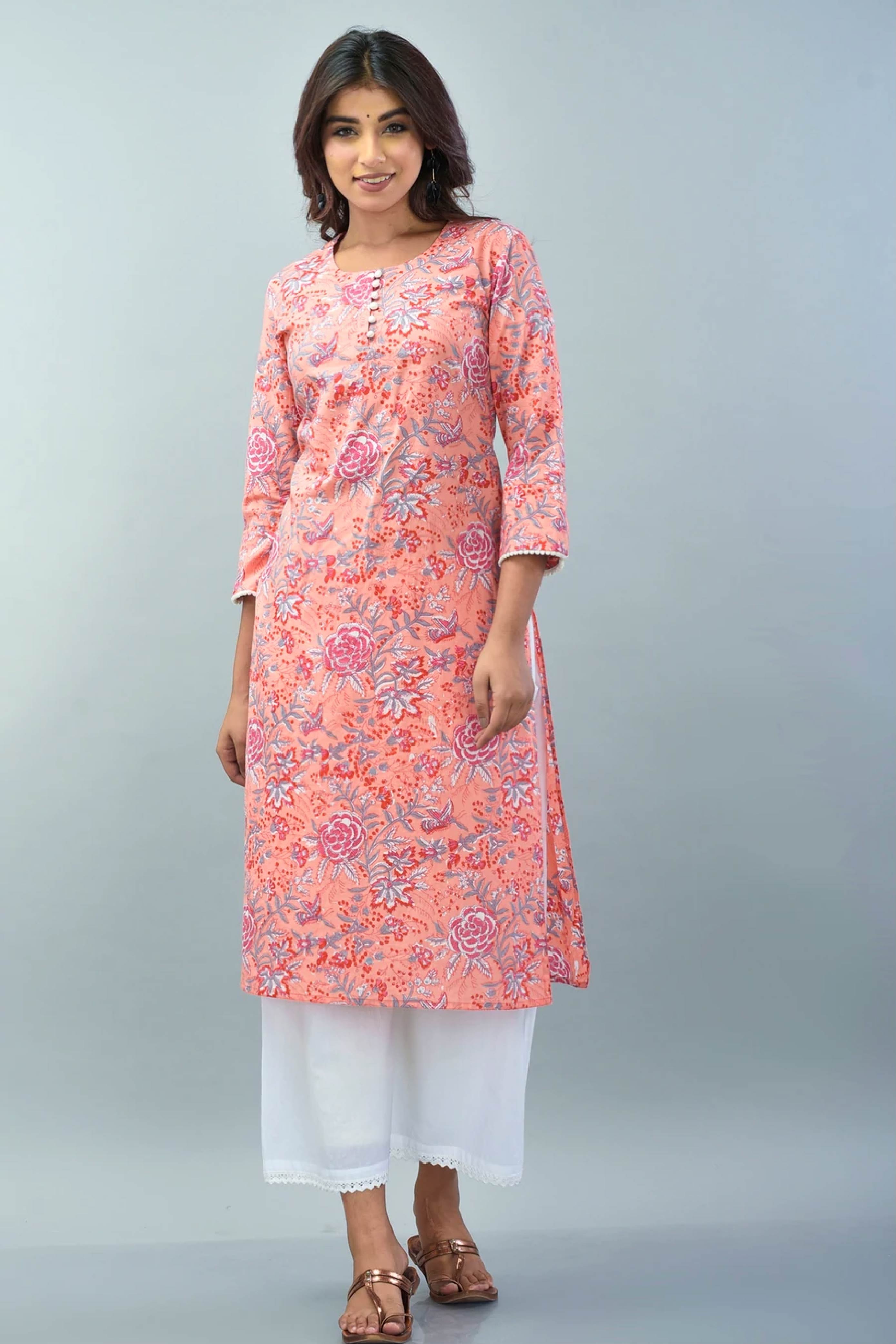 Kurta Set Women Set of 2 Flamingo