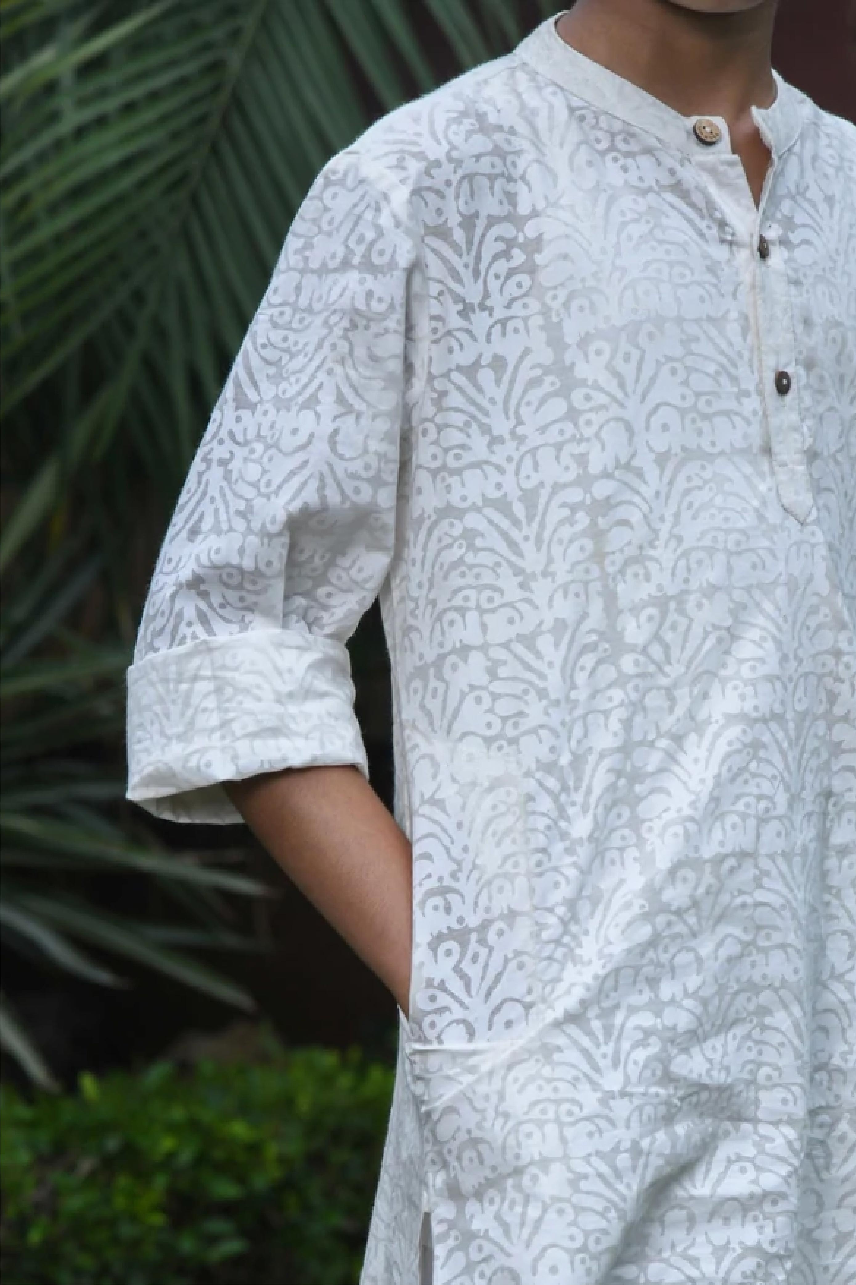 Kurta Boy White Jaal