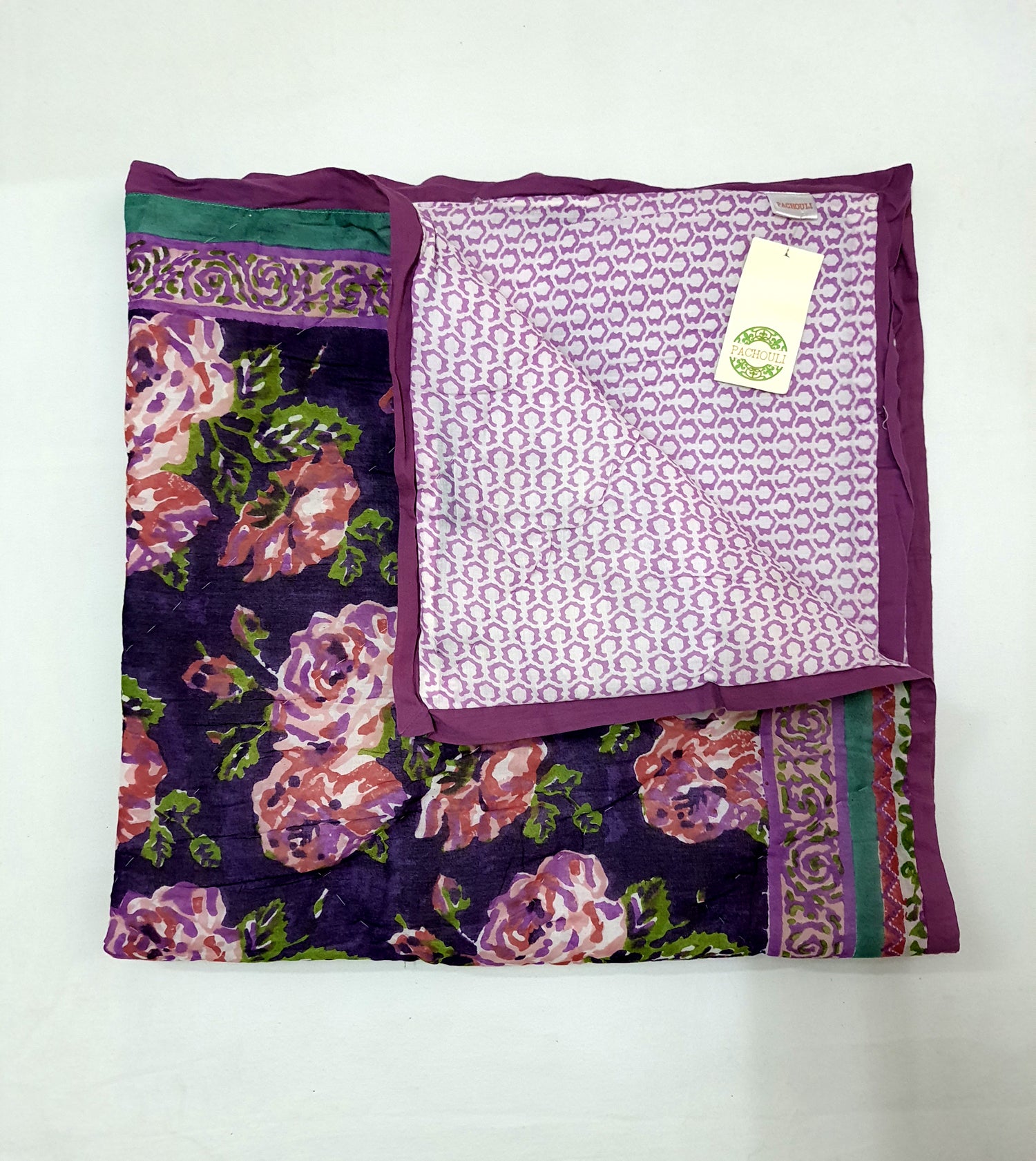 Baby Quilt-Purple Floral