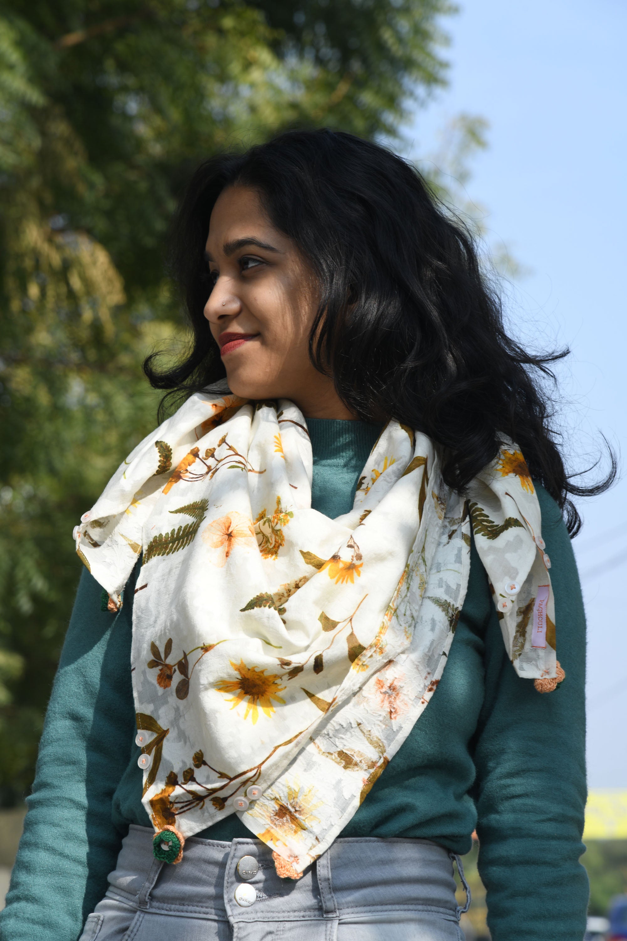 Women Scarf-Cotton Chanderi