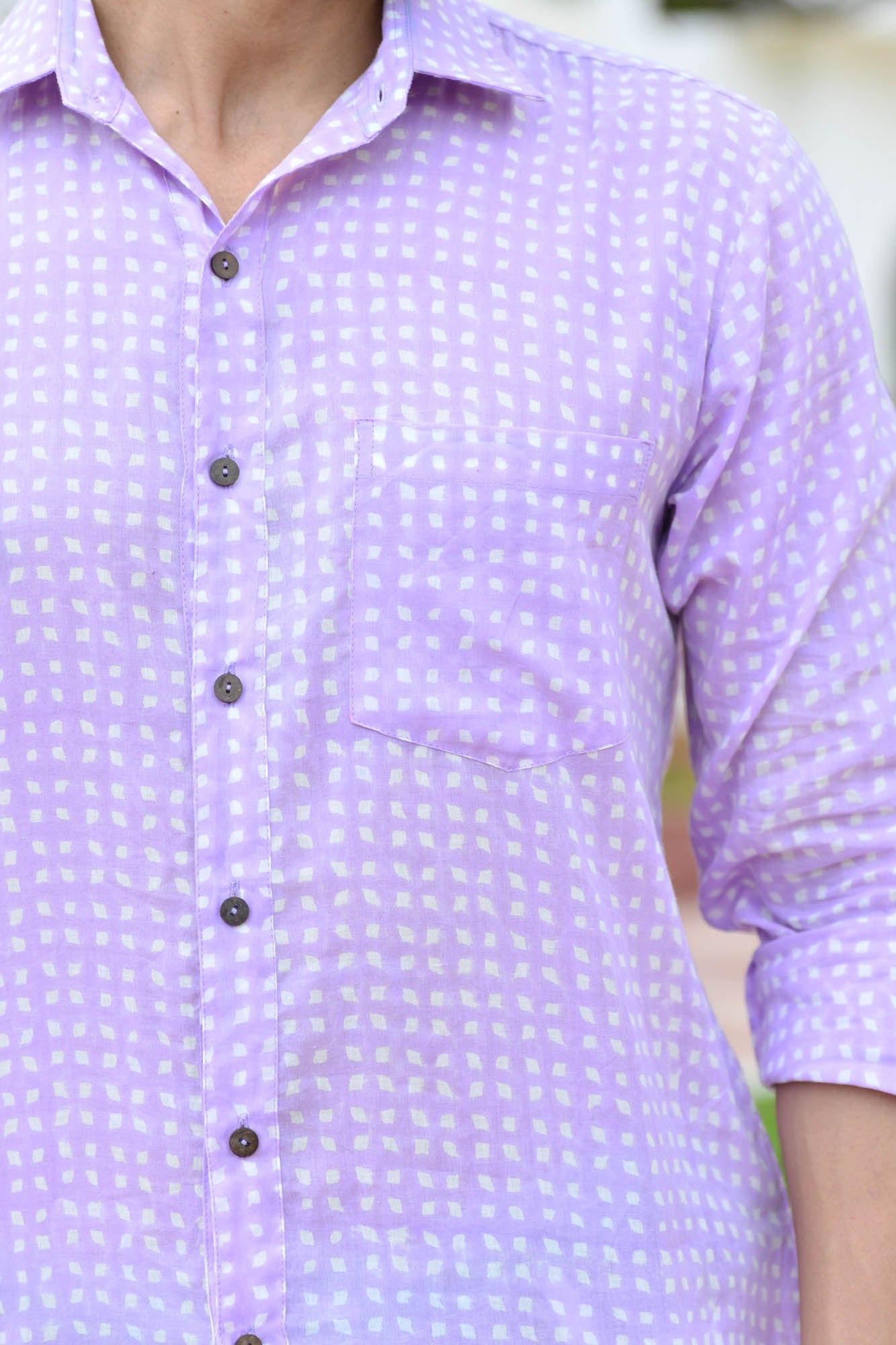 Men Harlequin Purple Full Sleeve Shirt | Rescue