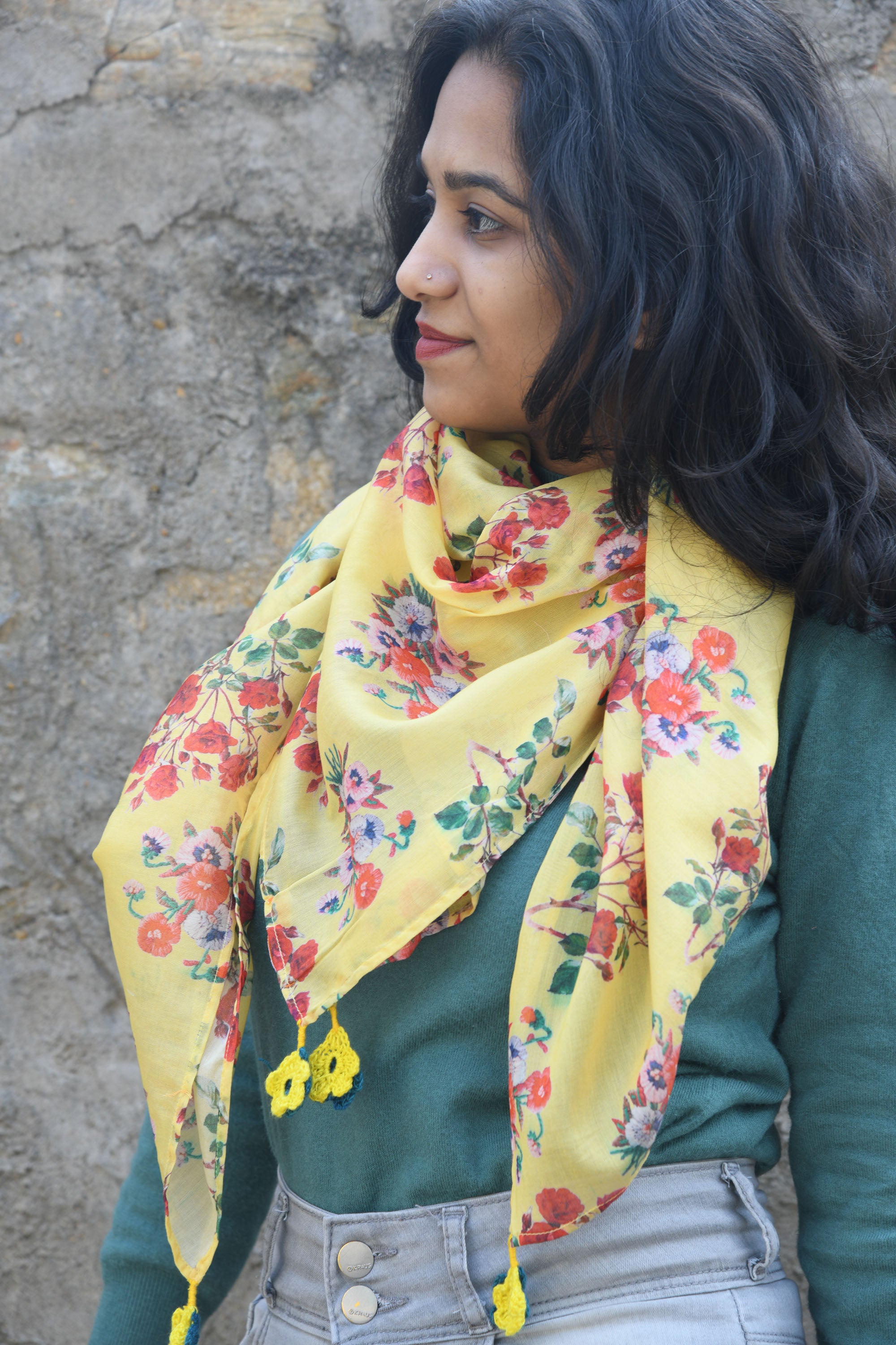 Women Scarf-Cotton Chanderi