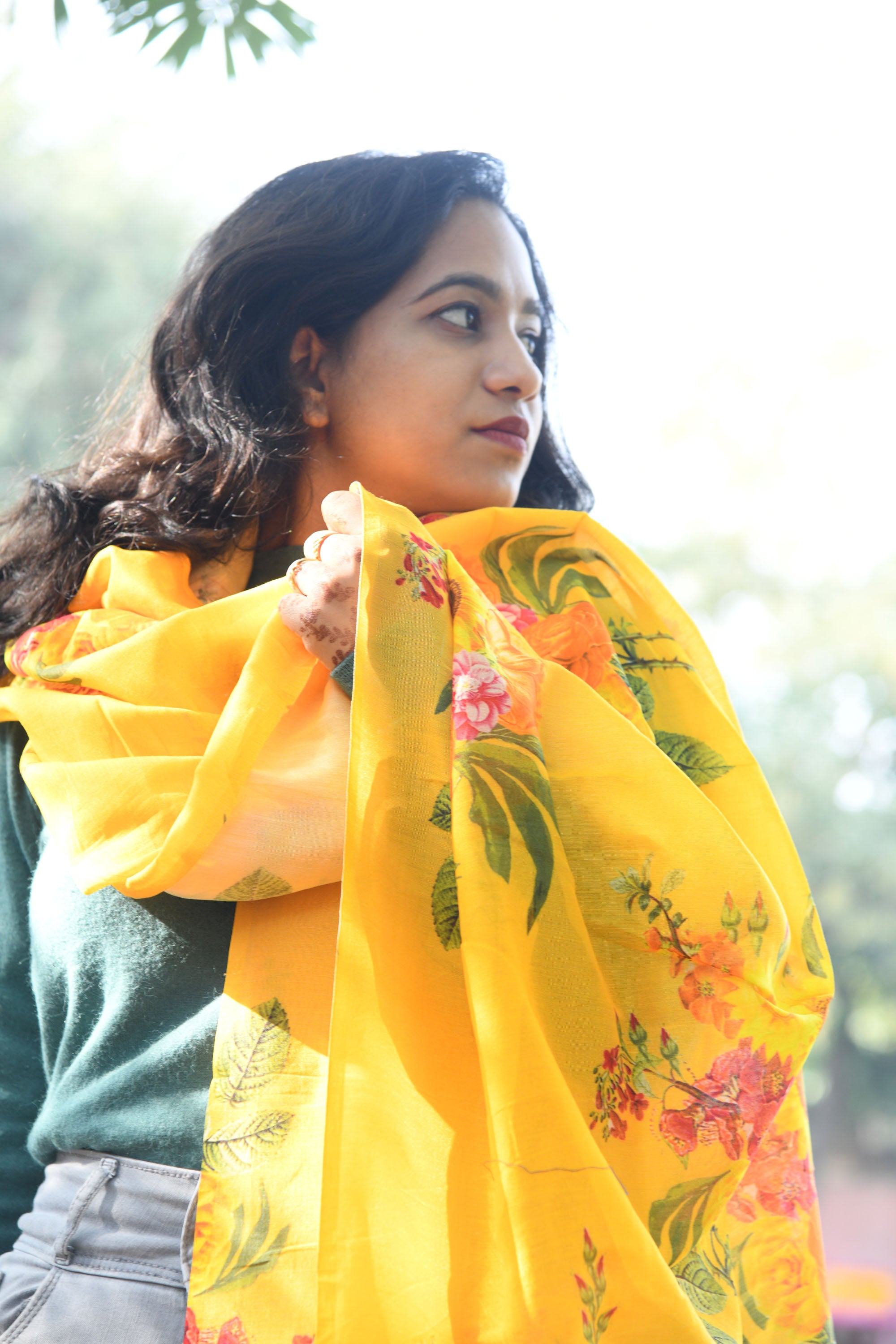 Women Dupatta-Cotton Chanderi