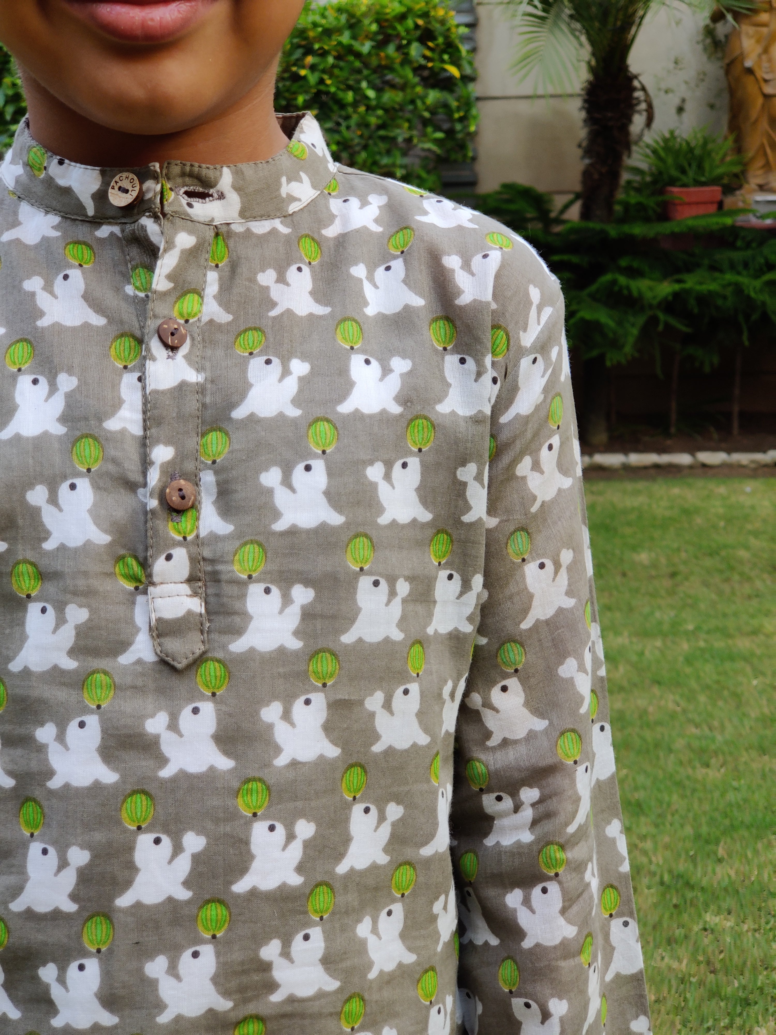 Kurta Boy Dolphin Grey