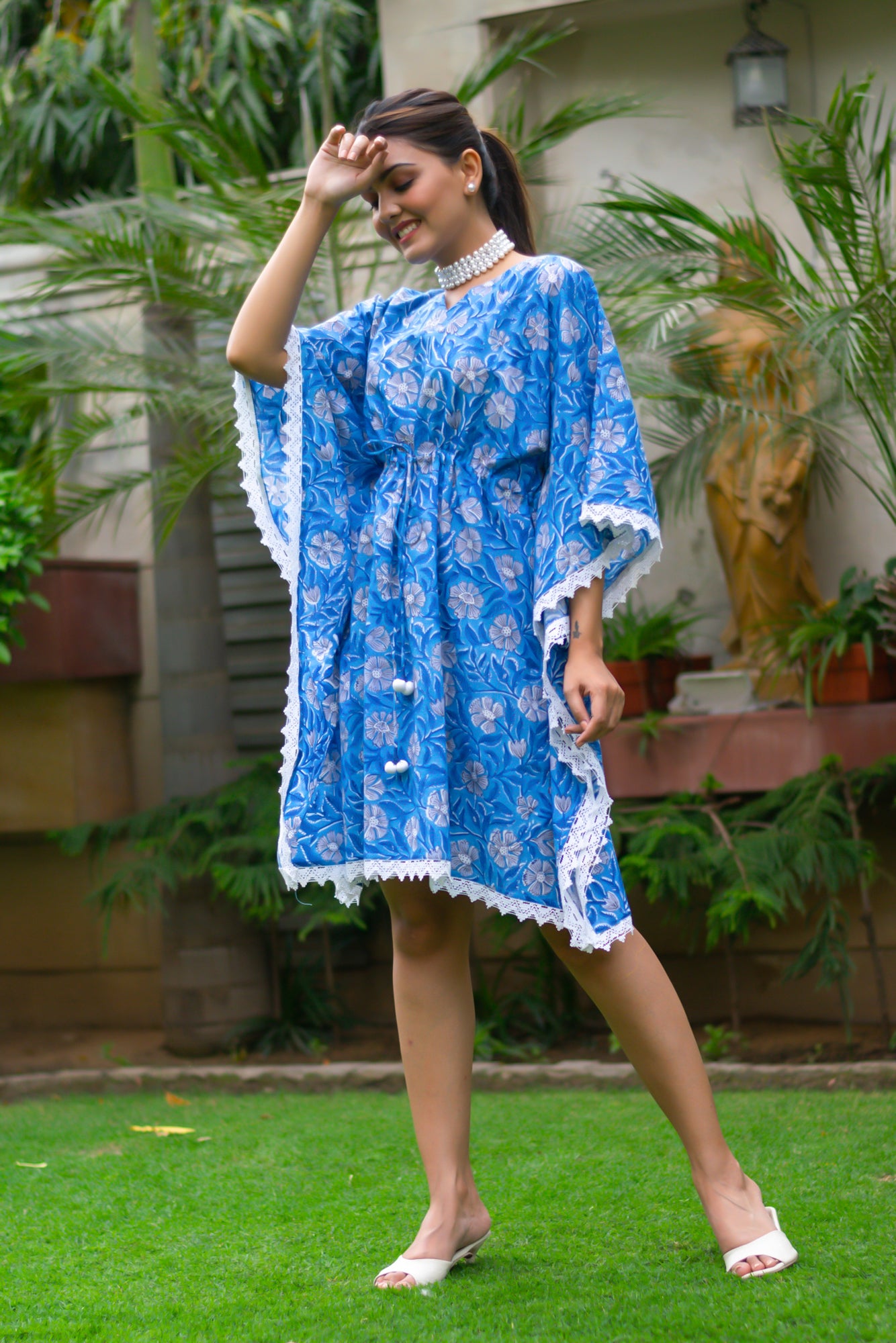 Kaftan Short Women Blue De France