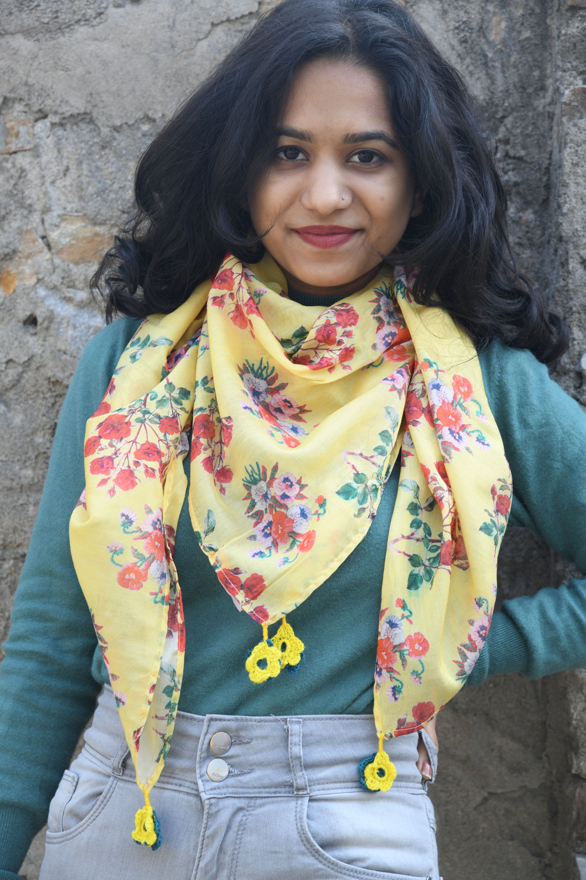 Women Scarf-Cotton Chanderi