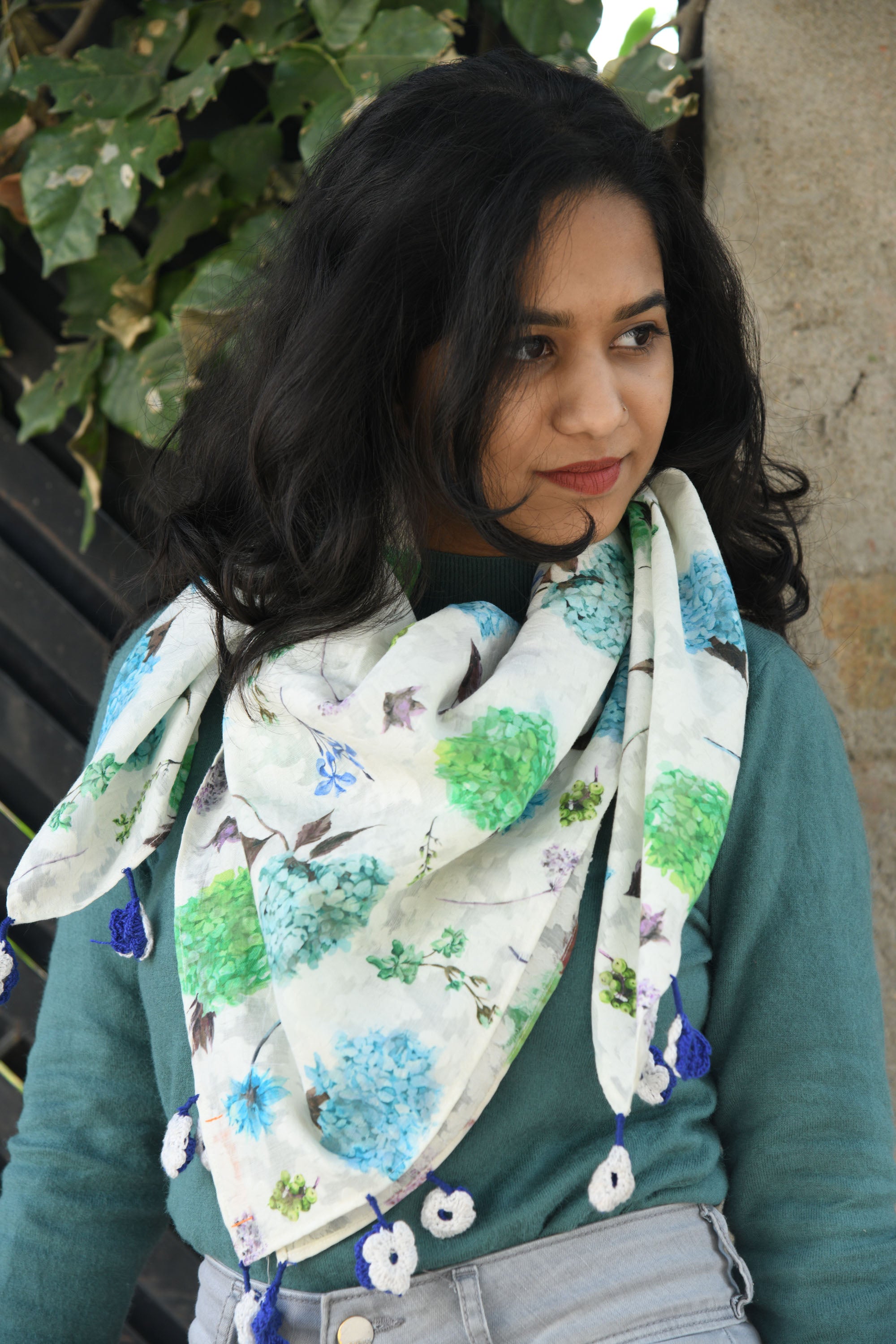 Women Scarf-Cotton Chanderi