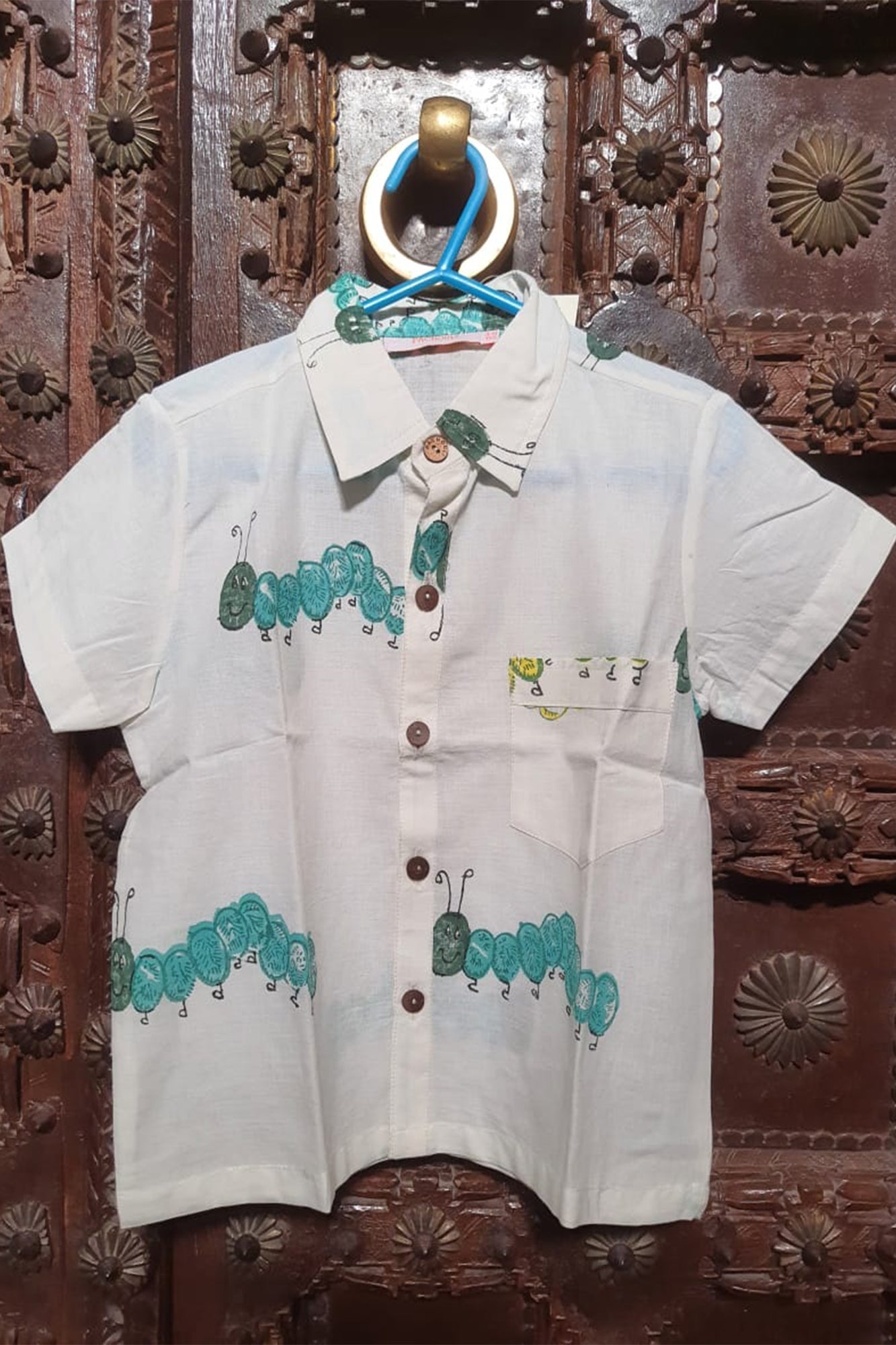 Boys Shirt Blue Caterpillar