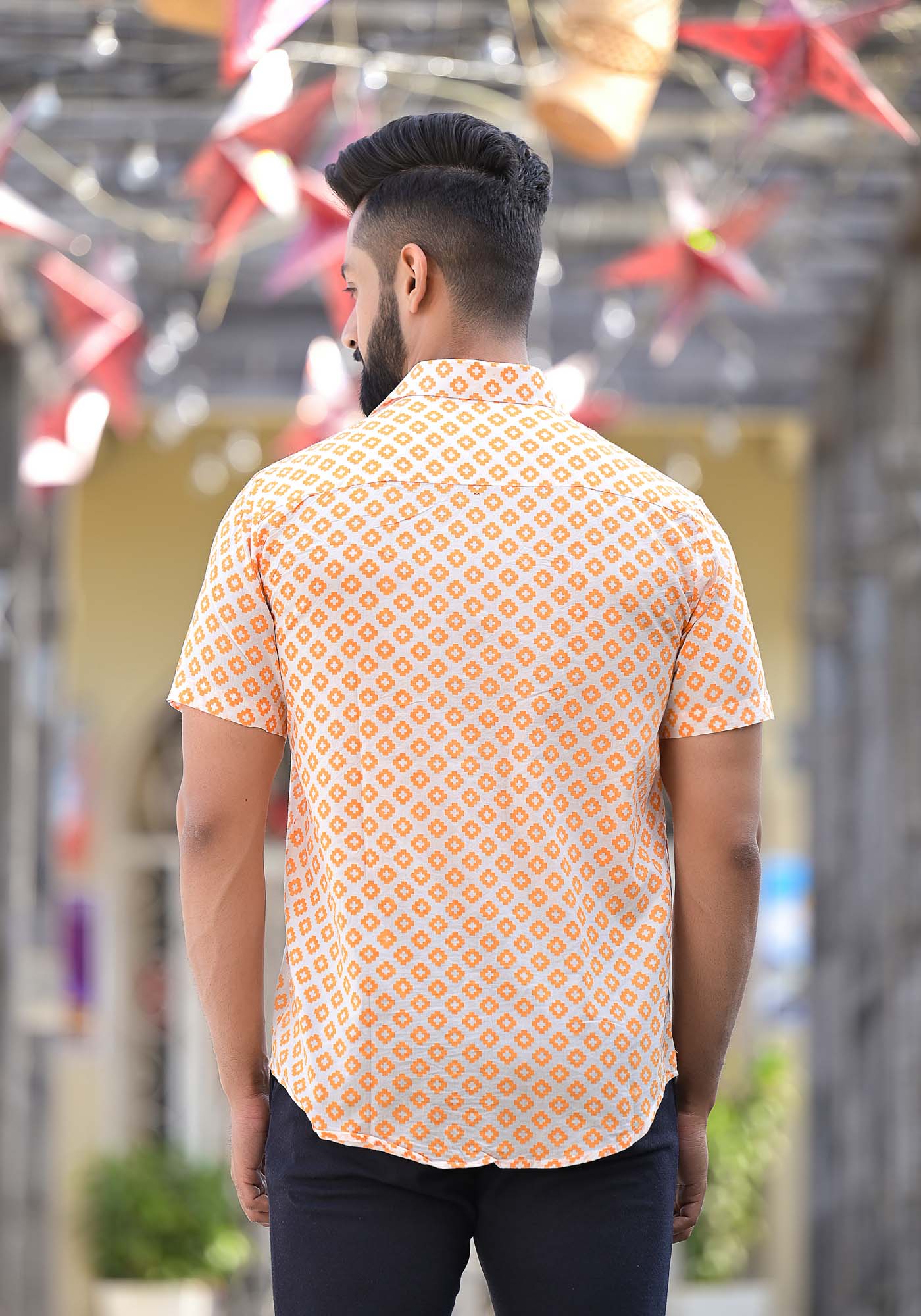 Shirt Half Sleeve Moroccan Yellow