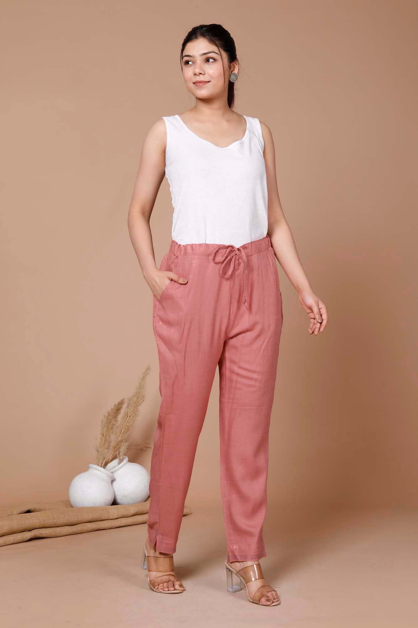 Pant Regular Women Peach