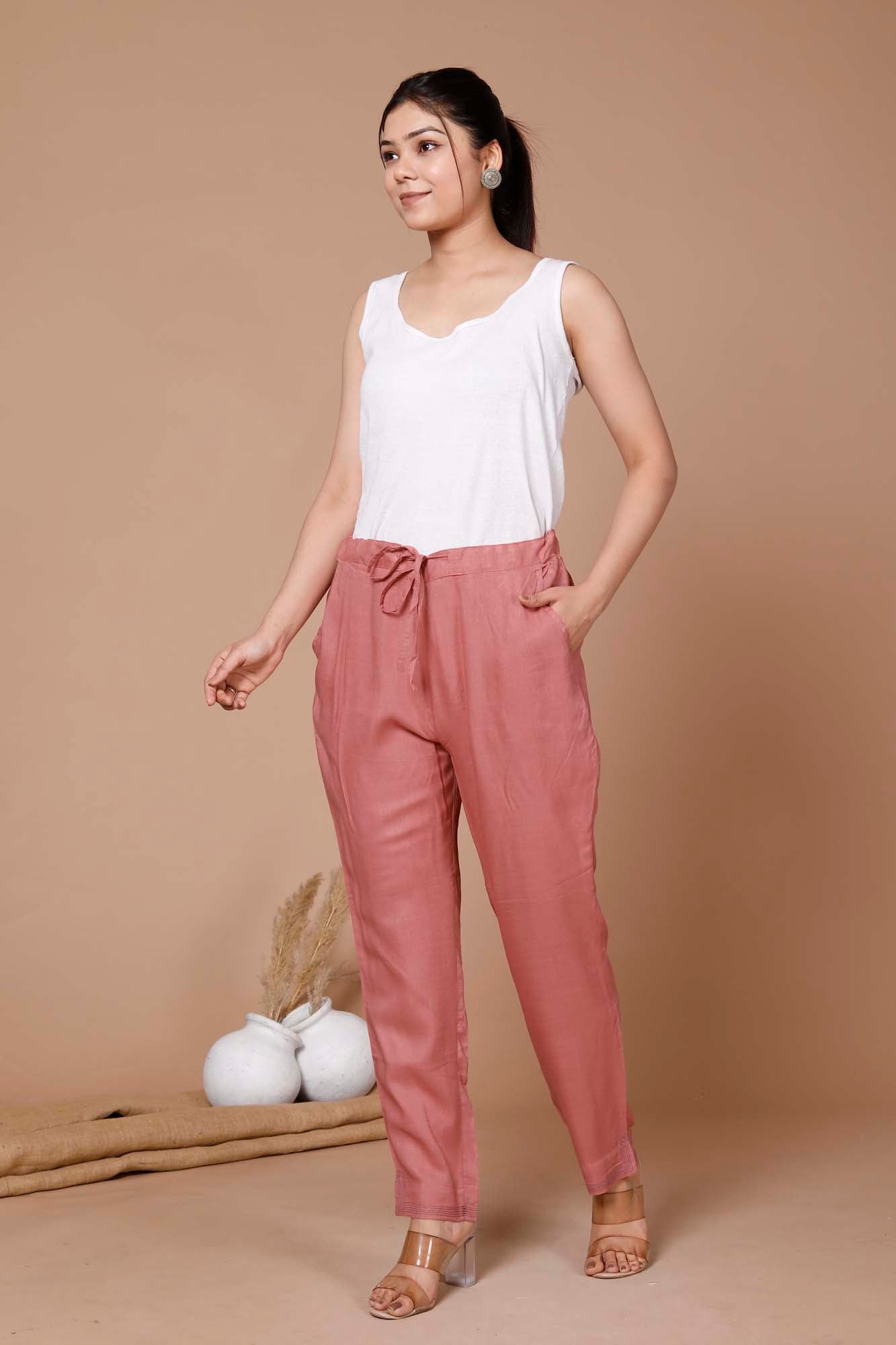 Pant Regular Women Peach