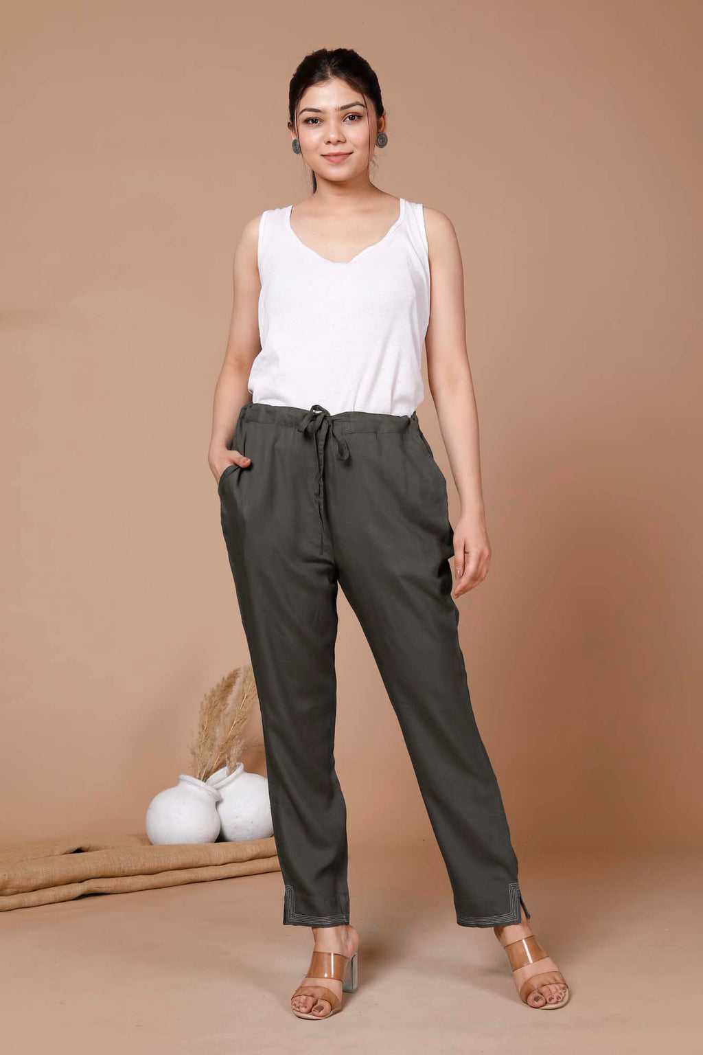 Pant Palazo Women White