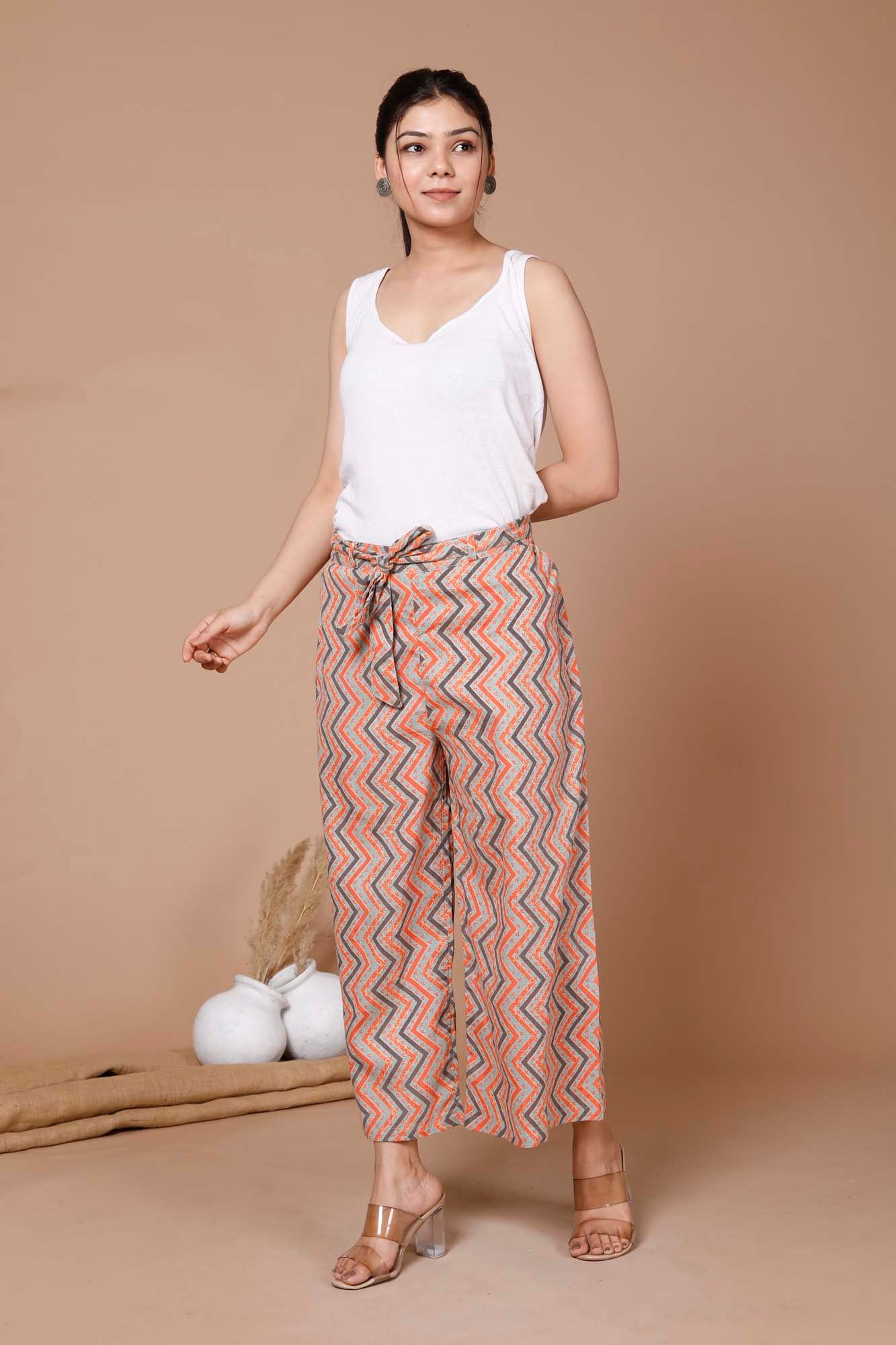 Pant Broad Women Chevron